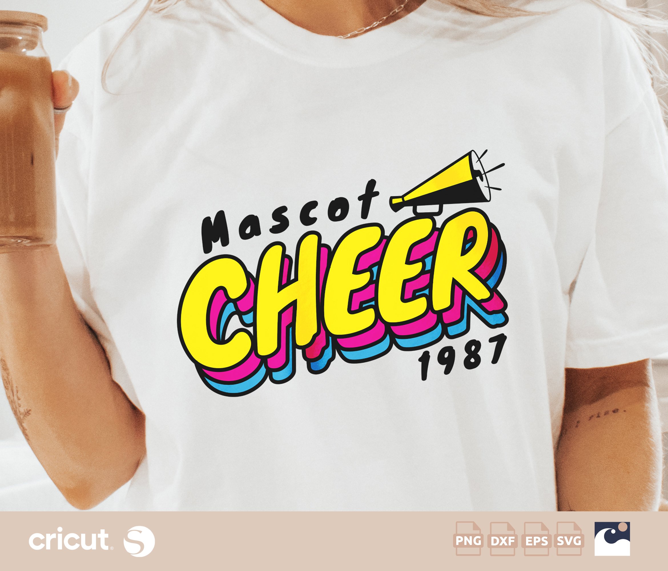 Cheer Svg Png, Cheerleading Svg, Team Shirt Design, Cheer Team Template, Cheer Mom Svg Png, Megaphone Svg