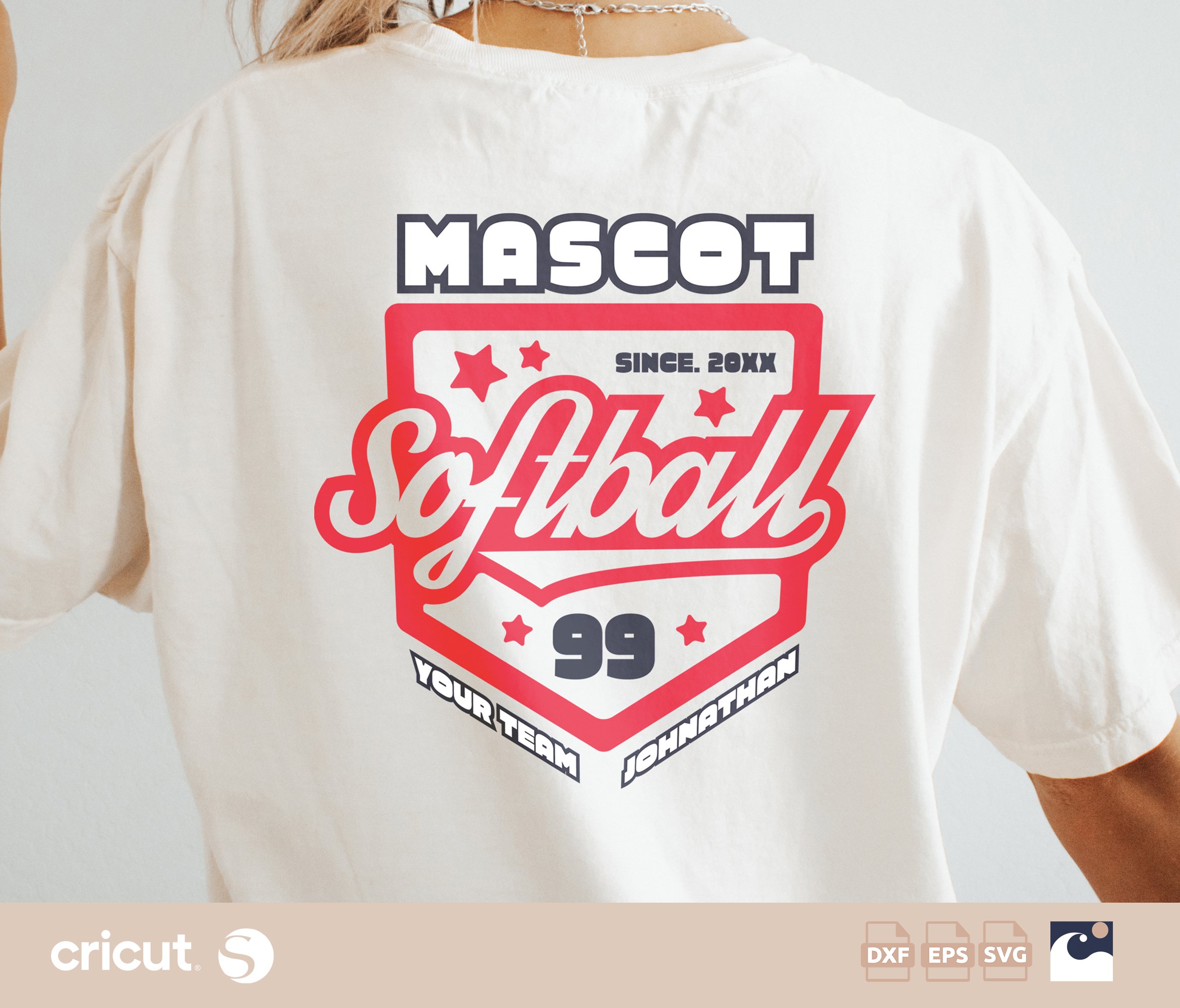 Softball Team SVG PNG - Shirt, Gifts, Logo, Mom Dad Personalized Design, Cricut, Silhouette, Loklik