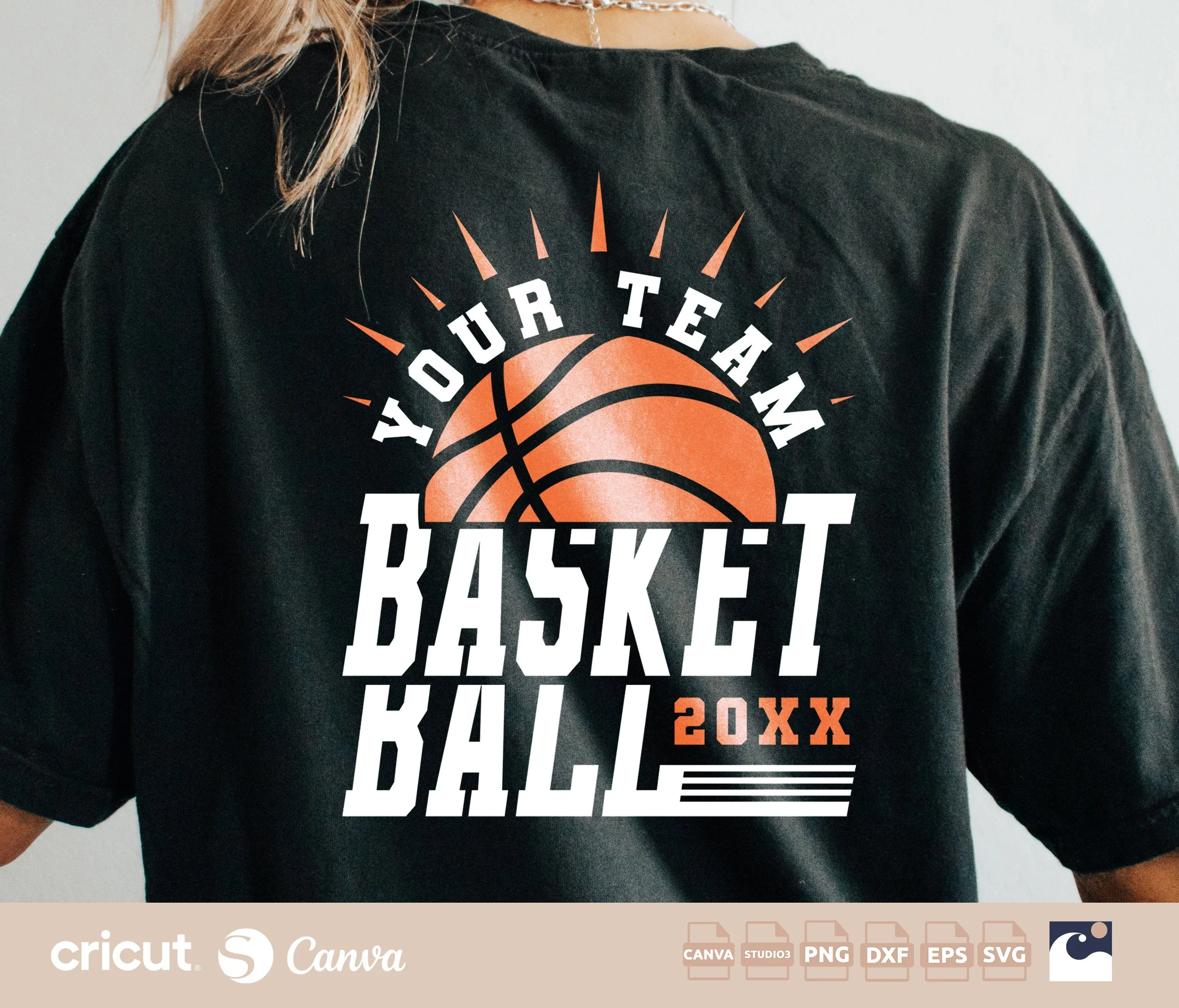 Create Custom Basketball Team Shirts svg, Team Name svg, Mom, Coach, Dad, Custom Basketball Team Gear, Cut File Cricut, Studio3, Canva