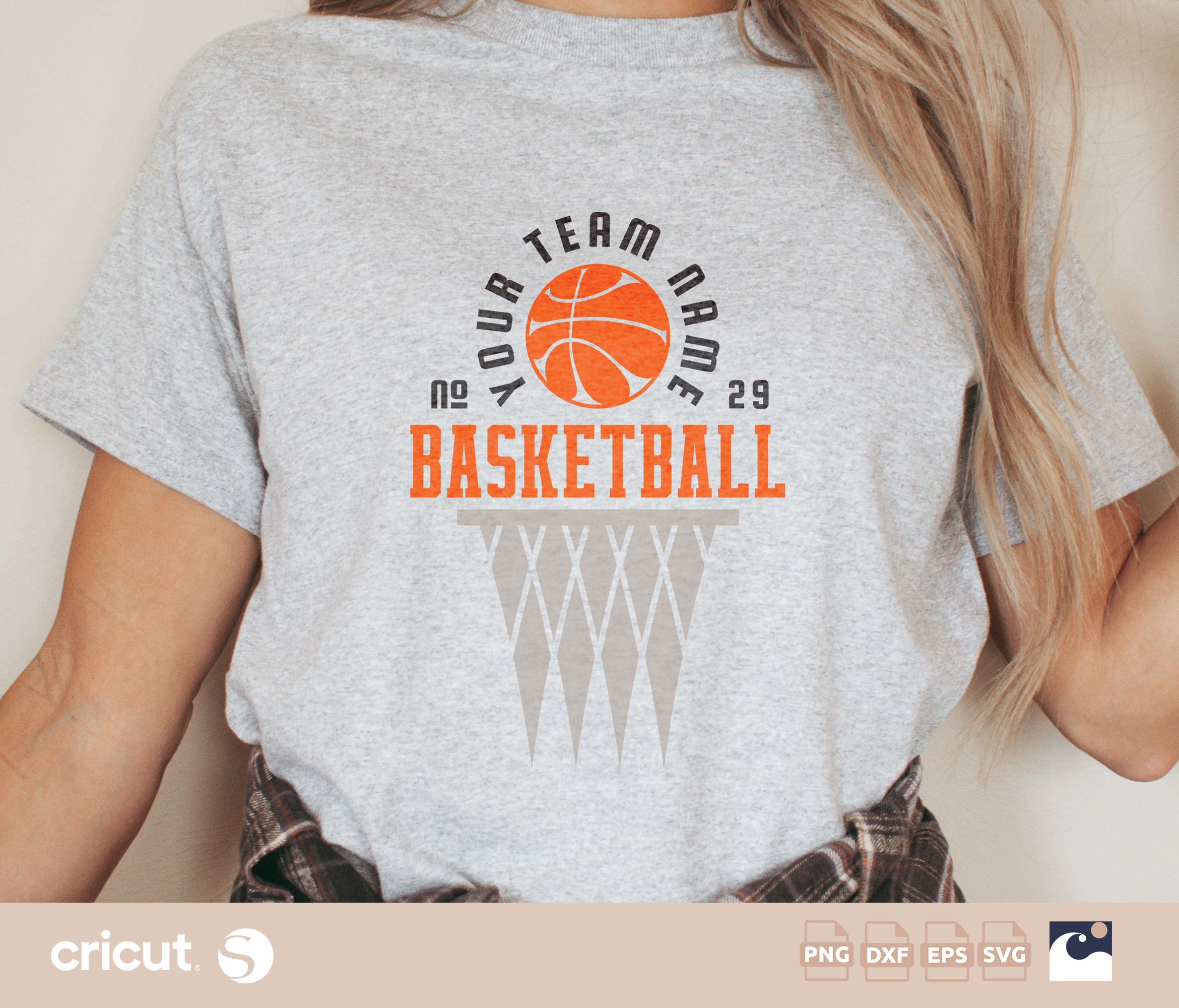 Basketball Team Template Svg Png, Hoop with Net, Team Shirts, Designs, Sublimation, Basketball mom