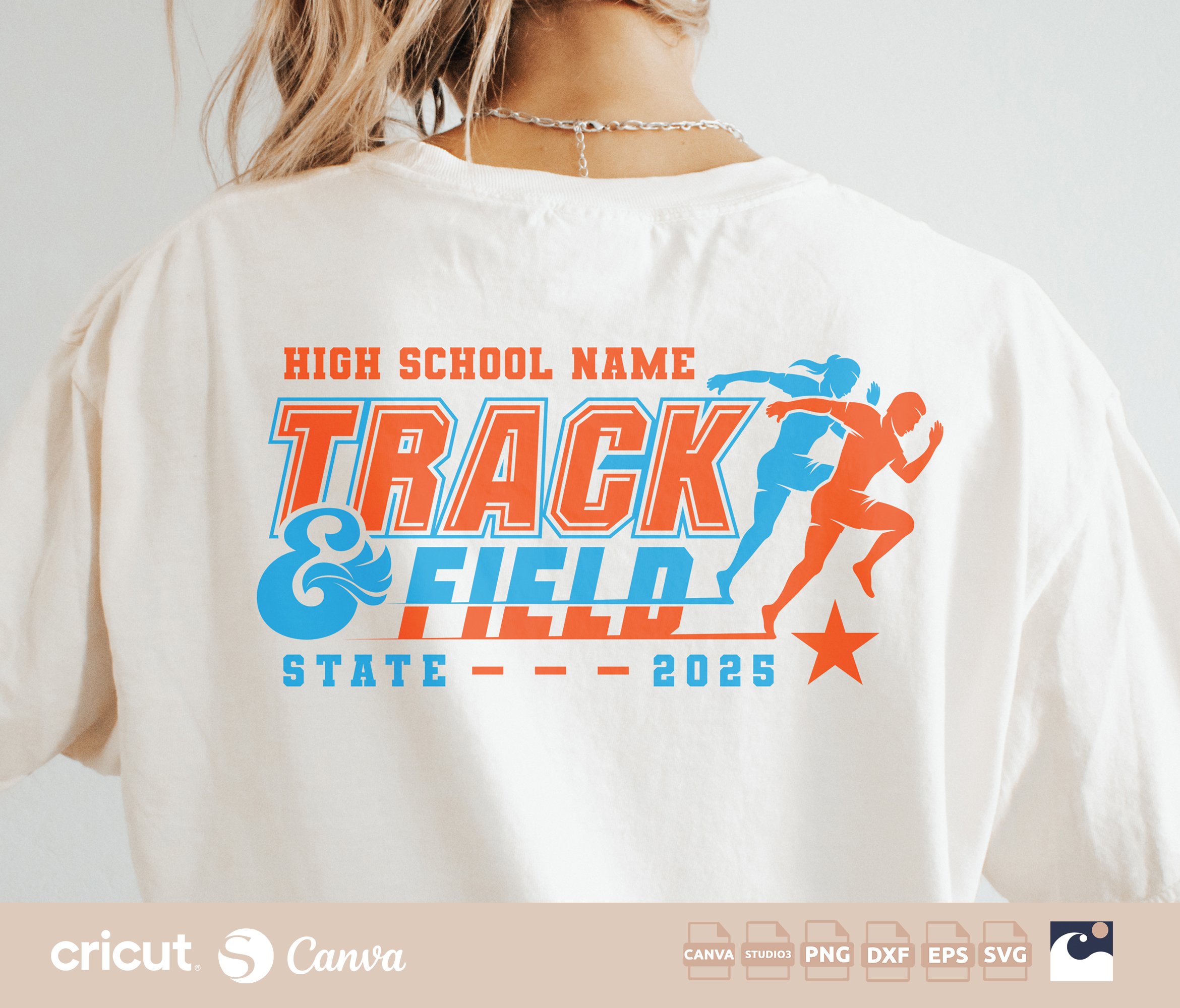 Track And Field Team svg png, Runner Silhouette, Logo, High School, Track Shirt Design