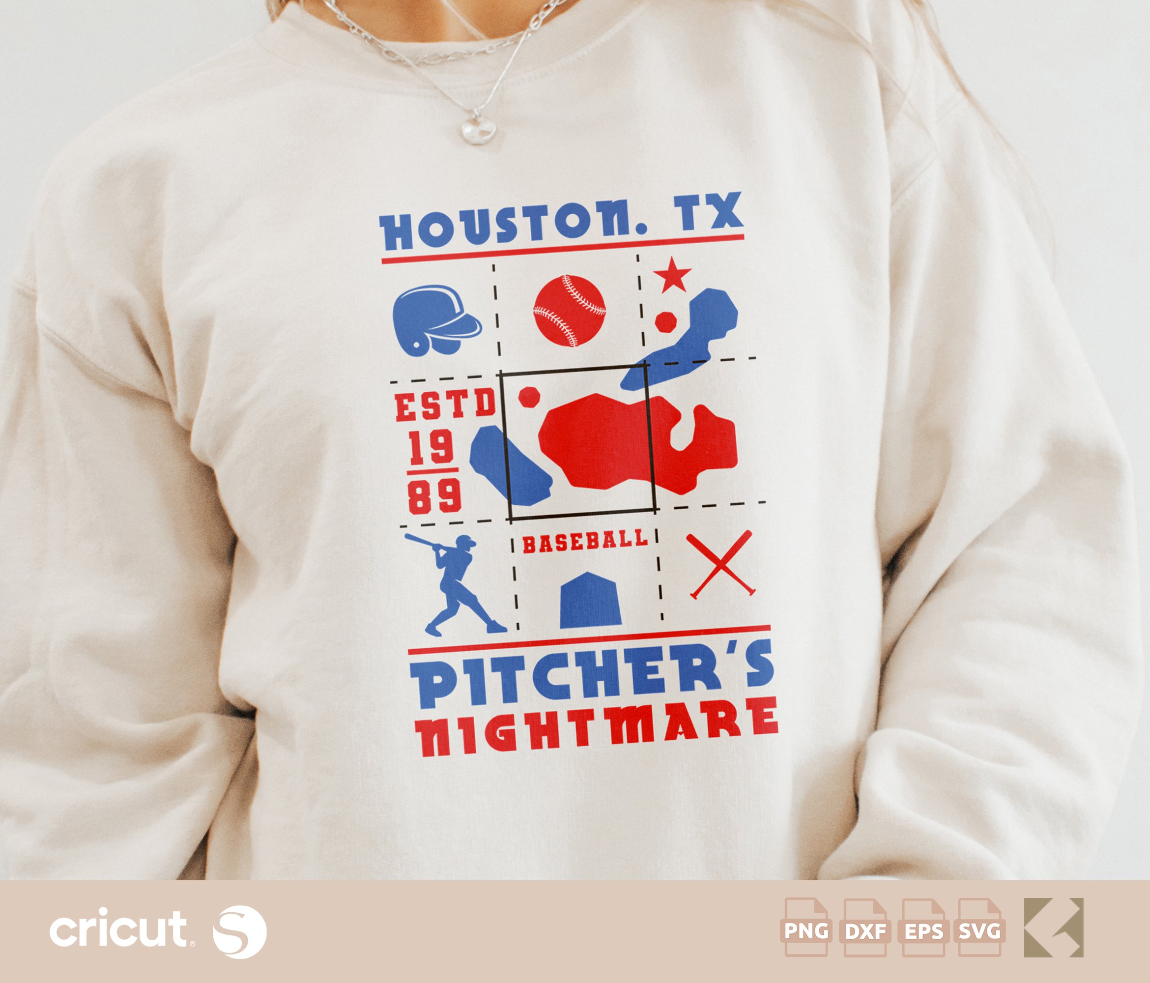 "Pitcher's Nightmare" Baseball SVG - Aggressive Batting Design