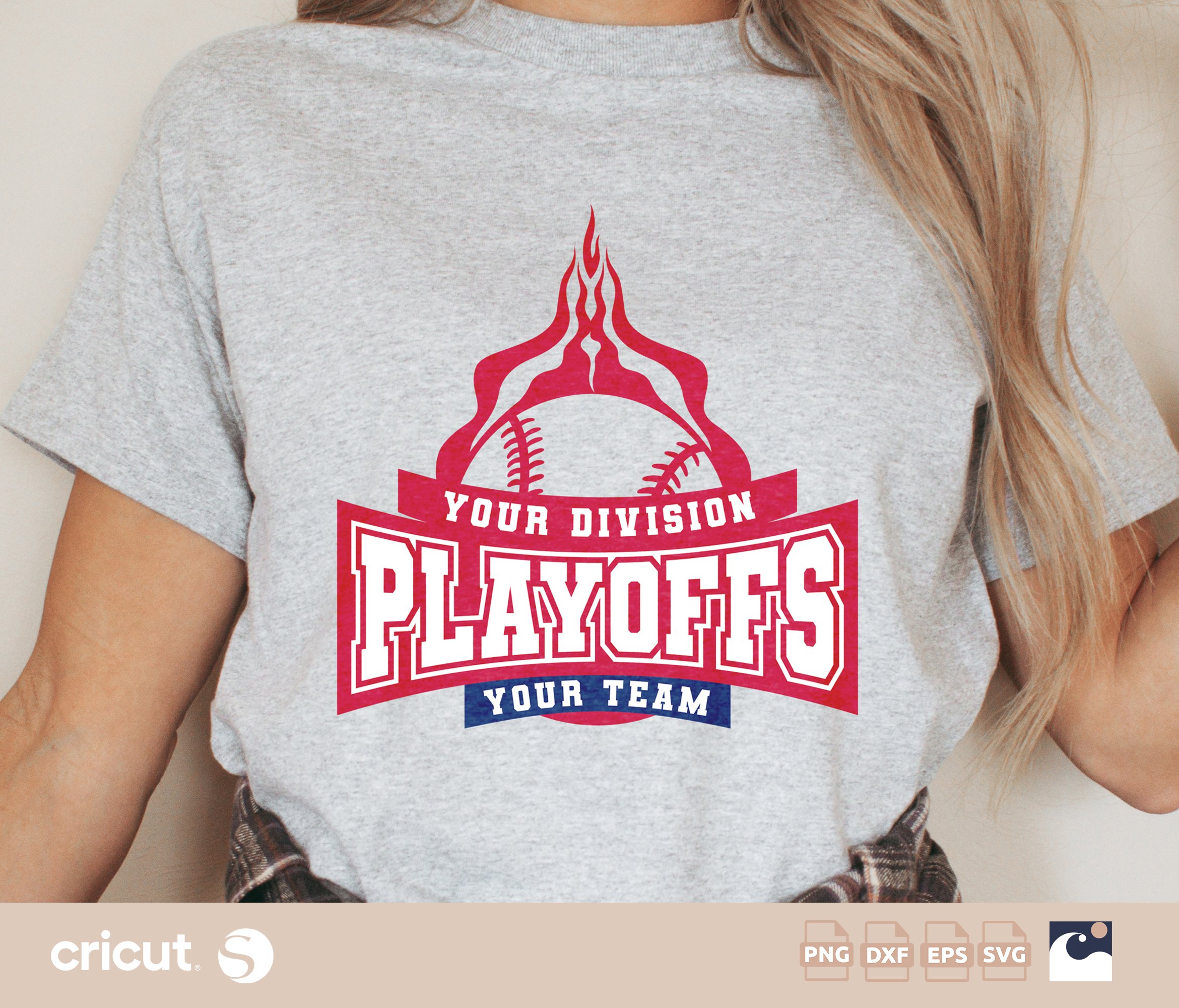 Customizable Baseball Playoffs SVG, Your Team & Division Cut File, Silhouette, Sports Template, Instant Download