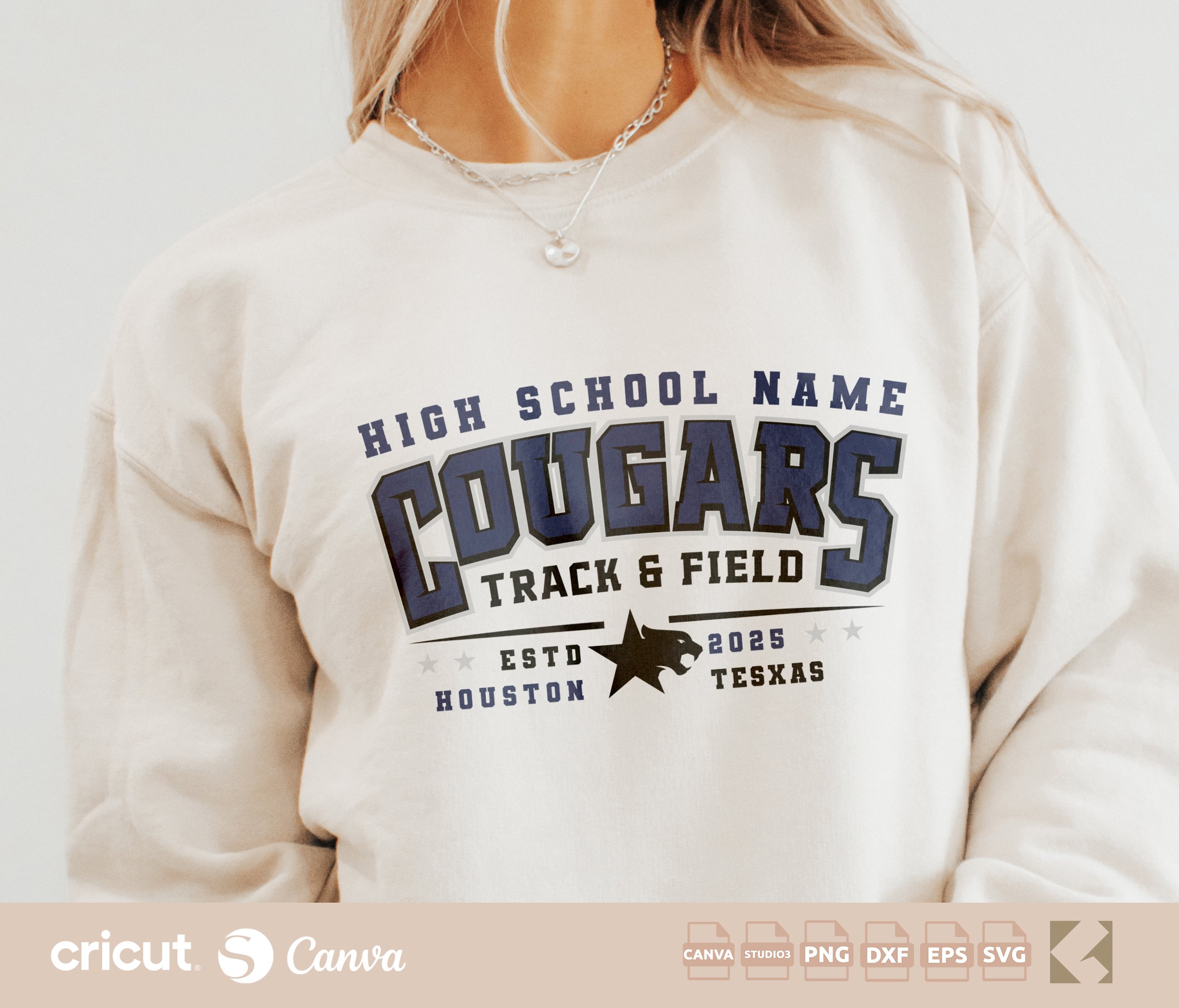 Cougars Track And File svg png, Varsity Team Design, Shirt, Track Mom svg, Coach, Track Team Gear