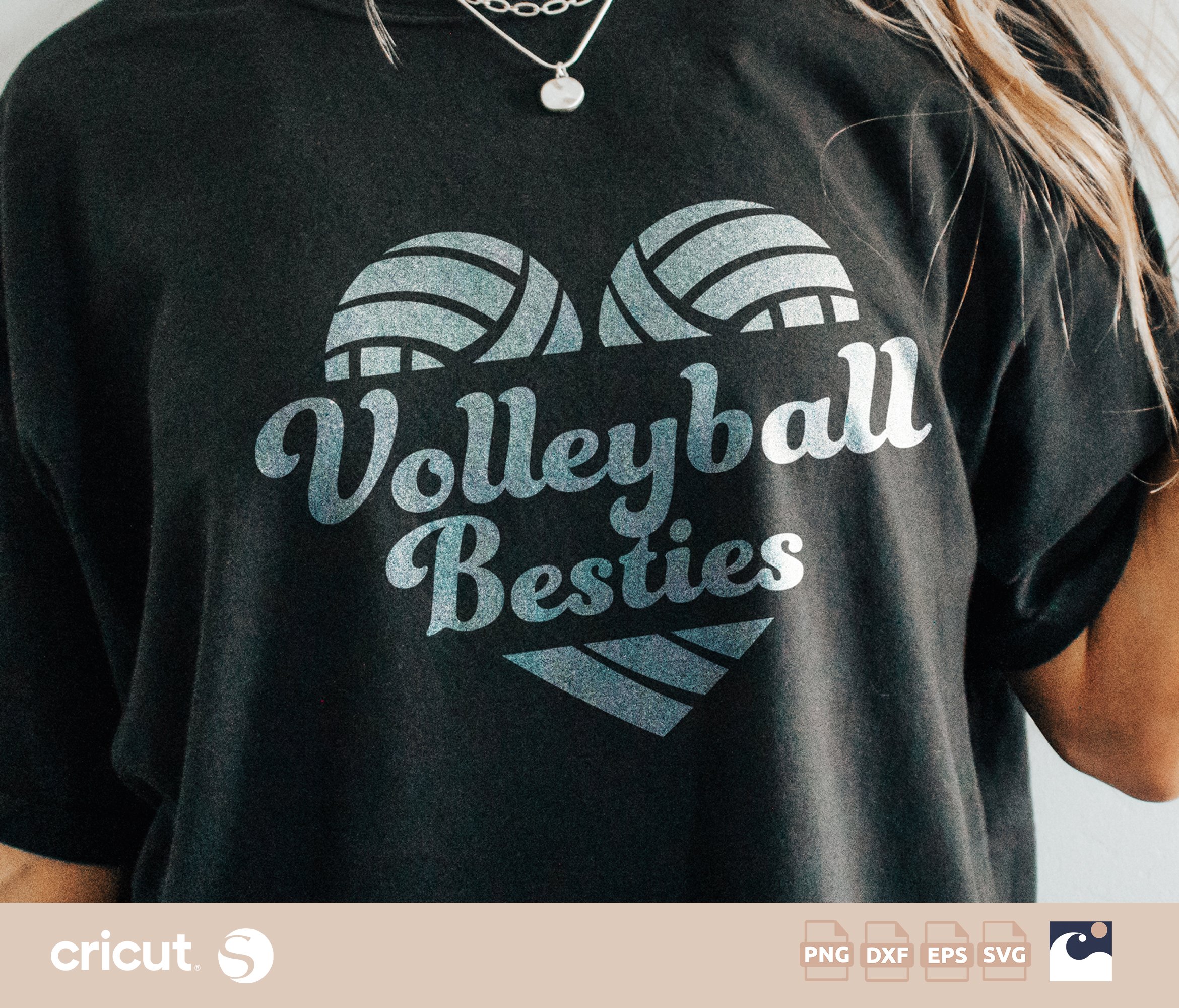Volleyball Besties svg, Heart, Volleyball Ball svg, Volleyball Quote, Love Volleyball svg