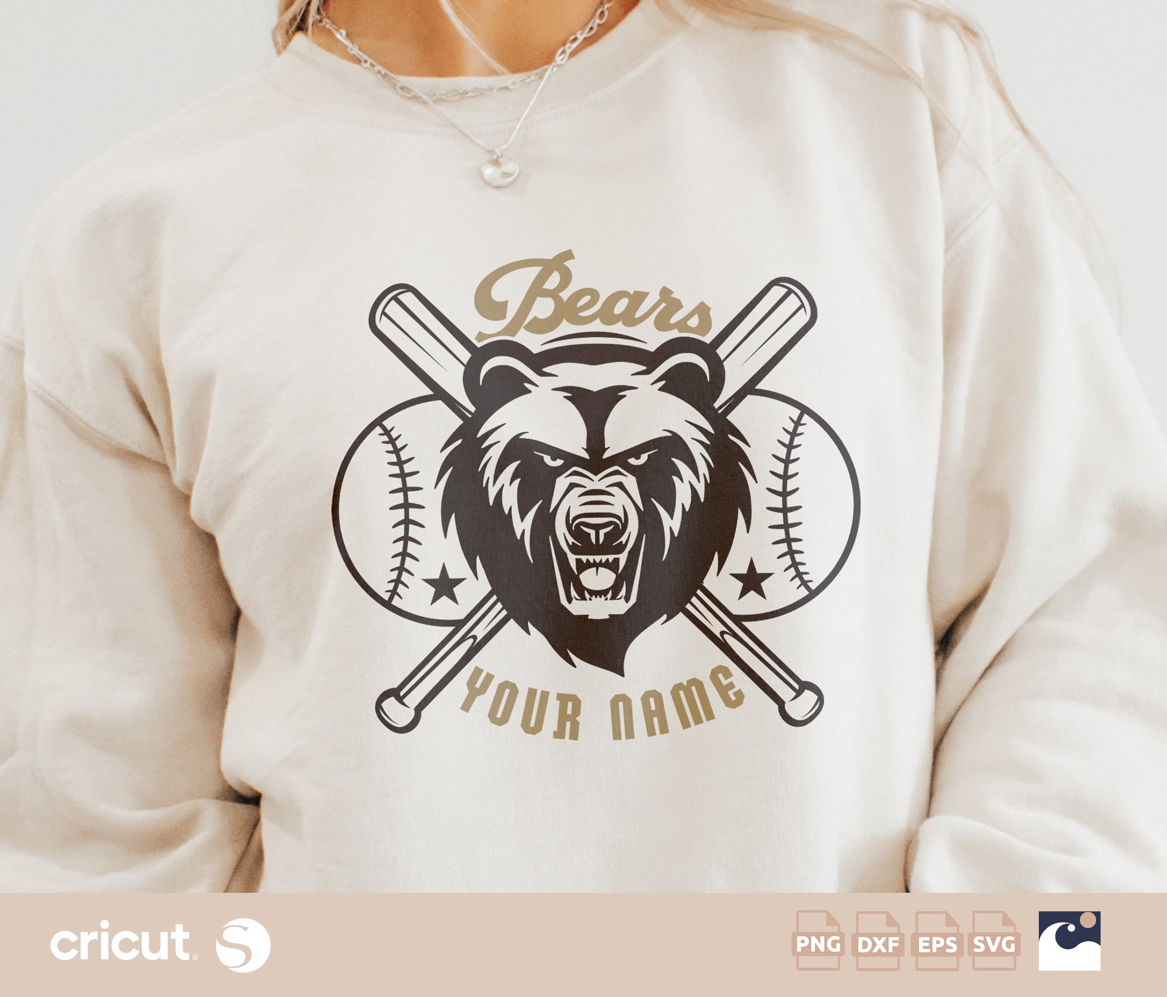 Bears Baseball svg png, Shirt Design, Team Template, Sports T Shirt, Mascot, School Spirit, Embroidery