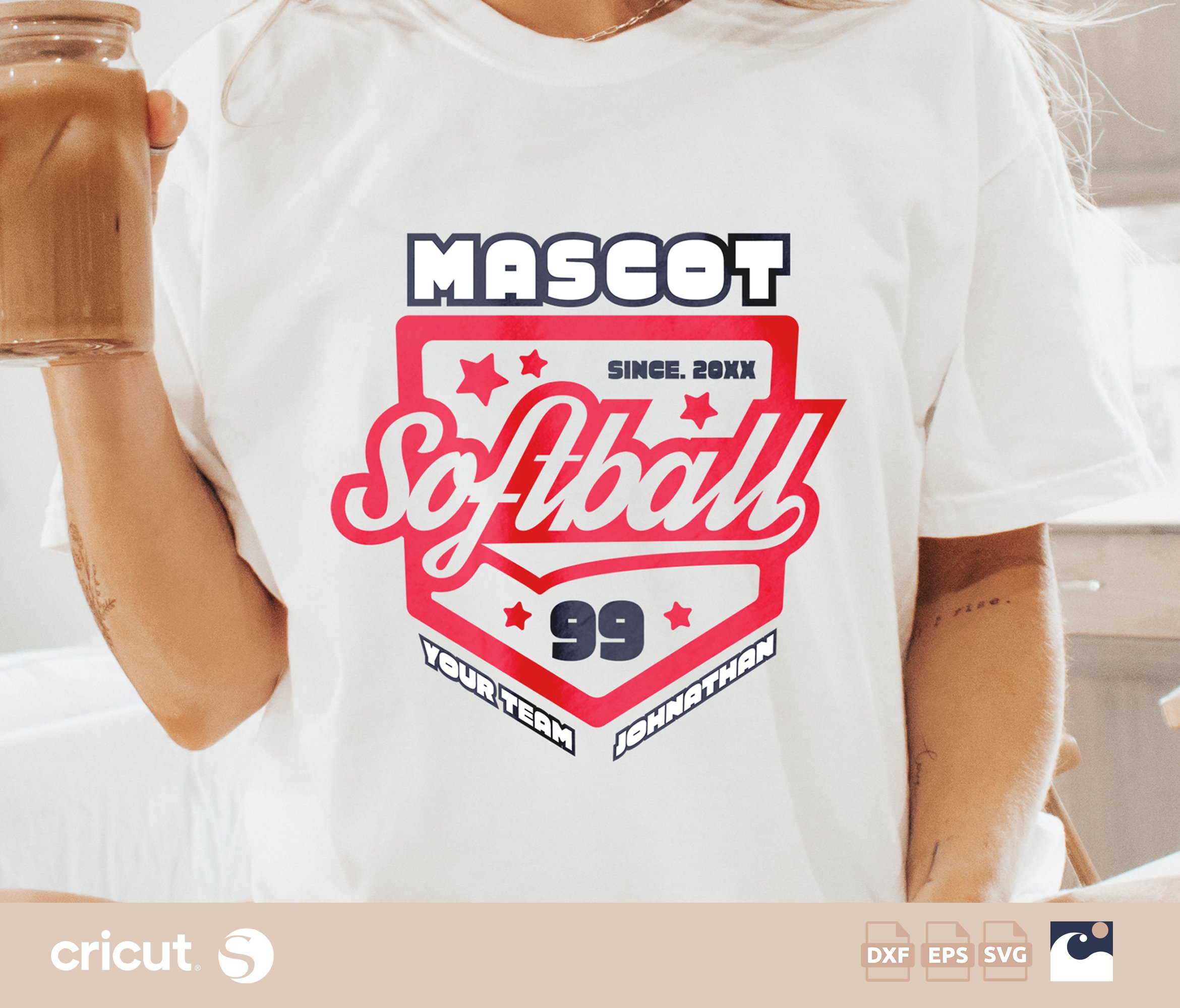 Softball Team SVG PNG - Shirt, Gifts, Logo, Mom Dad Personalized Design, Cricut, Silhouette, Loklik