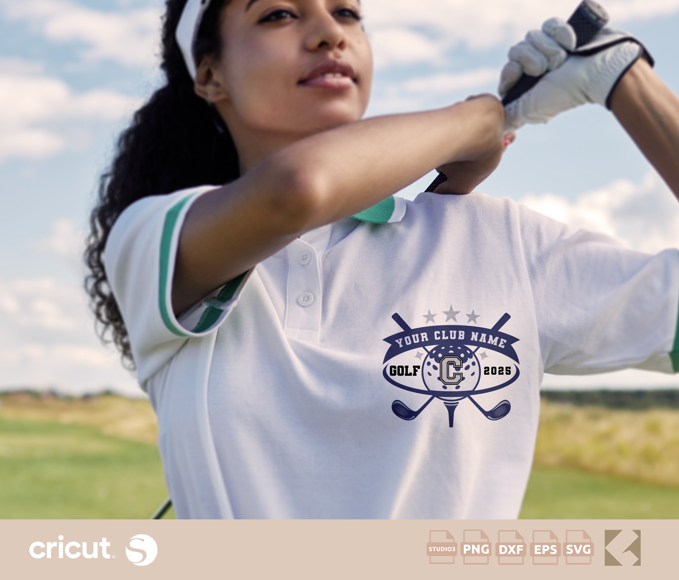 Unique Custom Golf Monogram Logo (SVG & PNG) - Personal Design