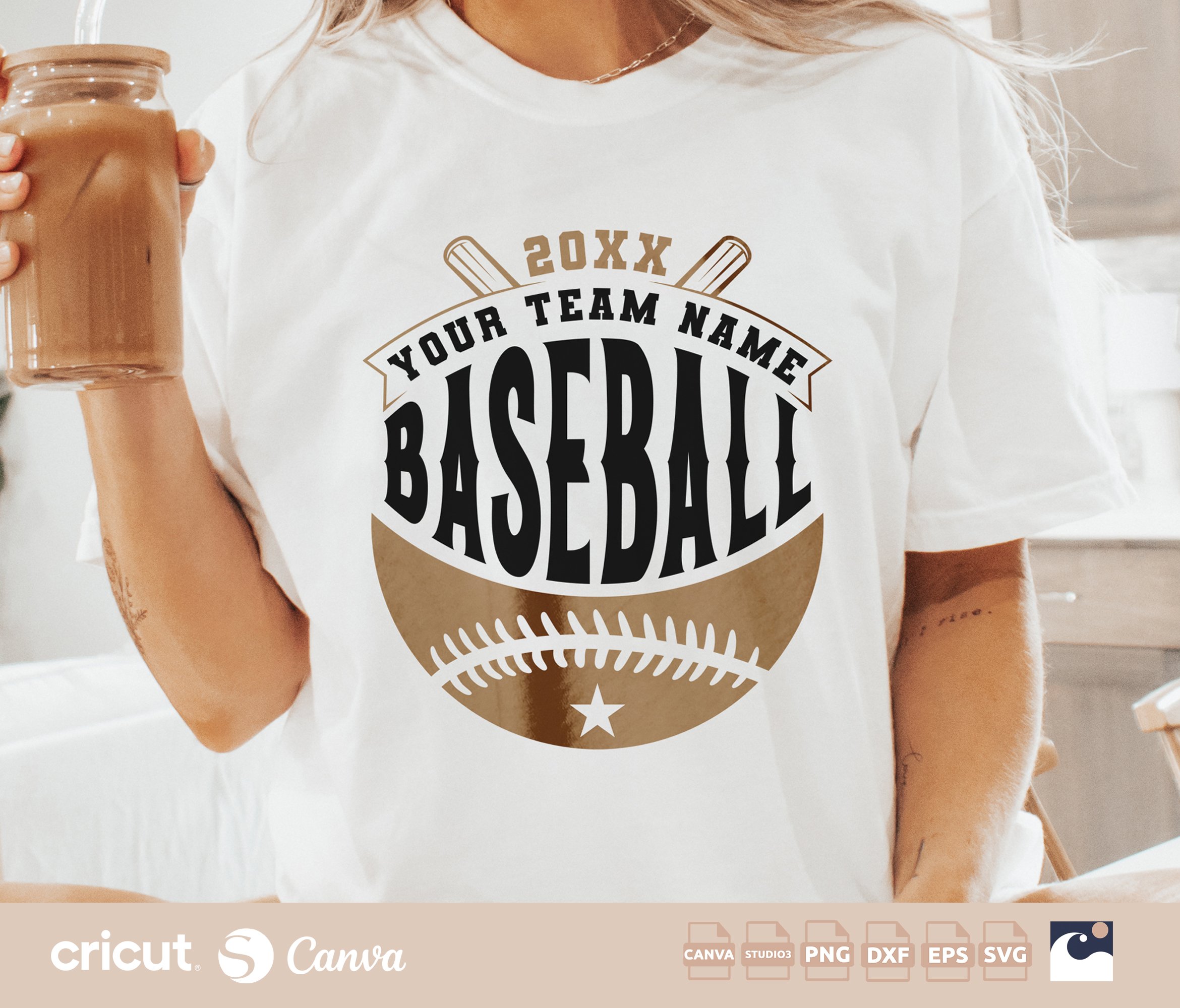Baseball Team Name svg png, Logo svg, Custom Baseball Team Gear, Mom, Dad, Sports svg, Silhouette, Canva Template, Team Apparel