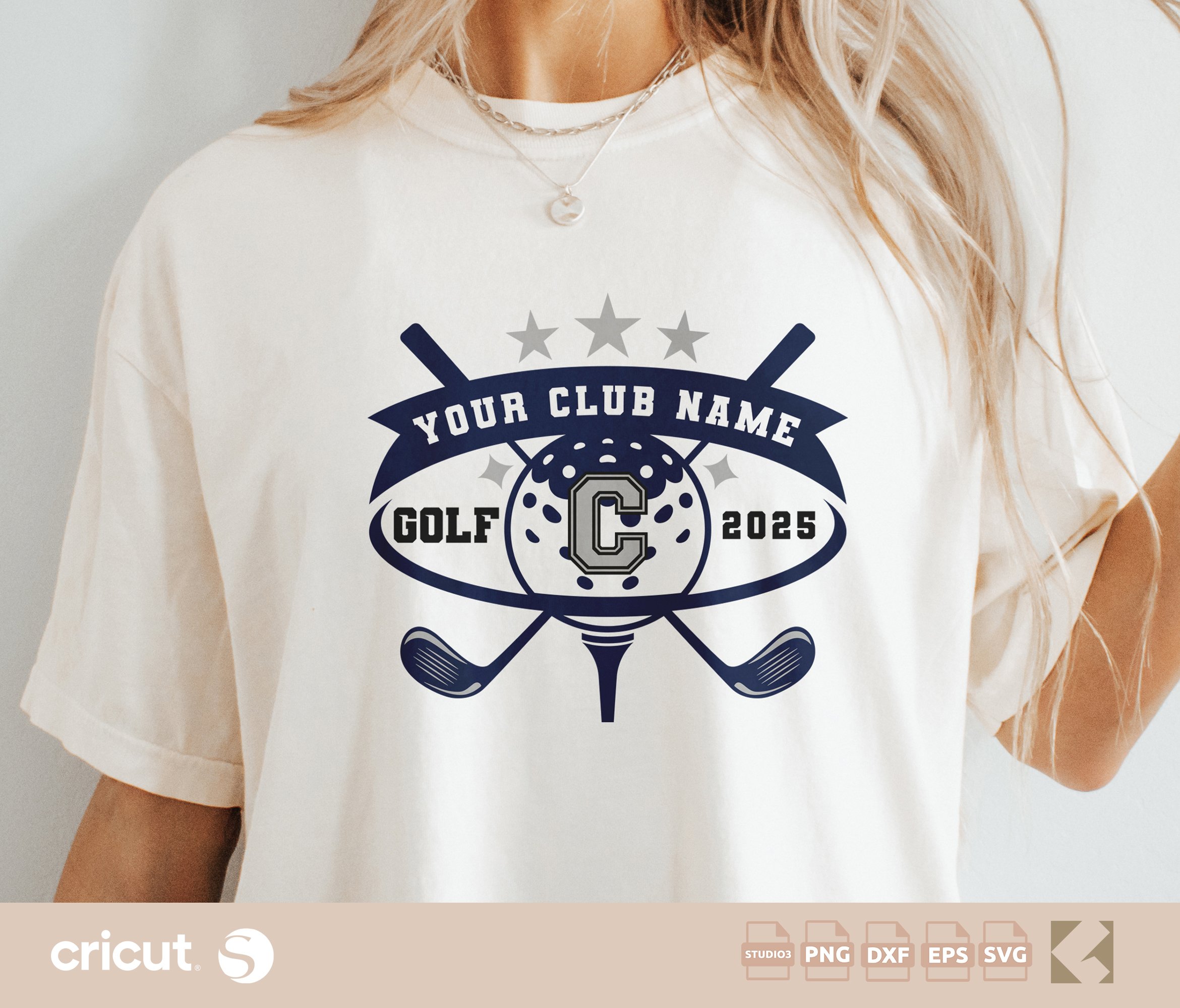Unique Custom Golf Monogram Logo (SVG & PNG) - Personal Design