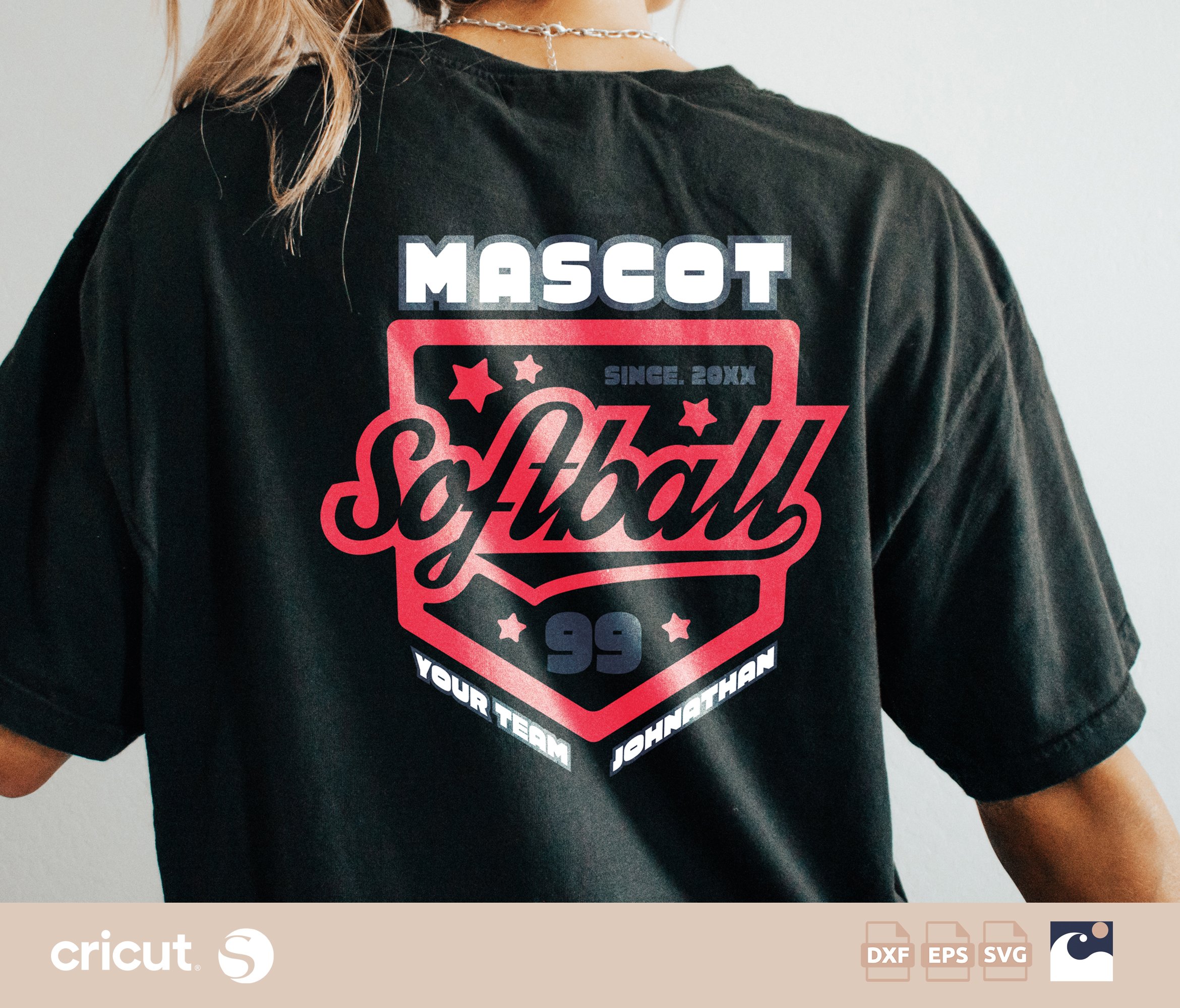 Softball Team SVG PNG - Shirt, Gifts, Logo, Mom Dad Personalized Design, Cricut, Silhouette, Loklik