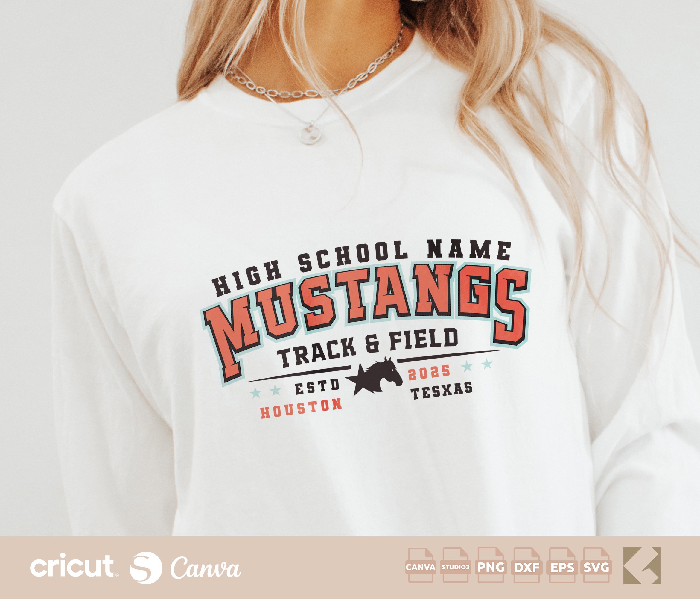 Mustangs Track And File svg png, Varsity Team Design, Shirt, Track Mom svg, Coach, Track Team Gear