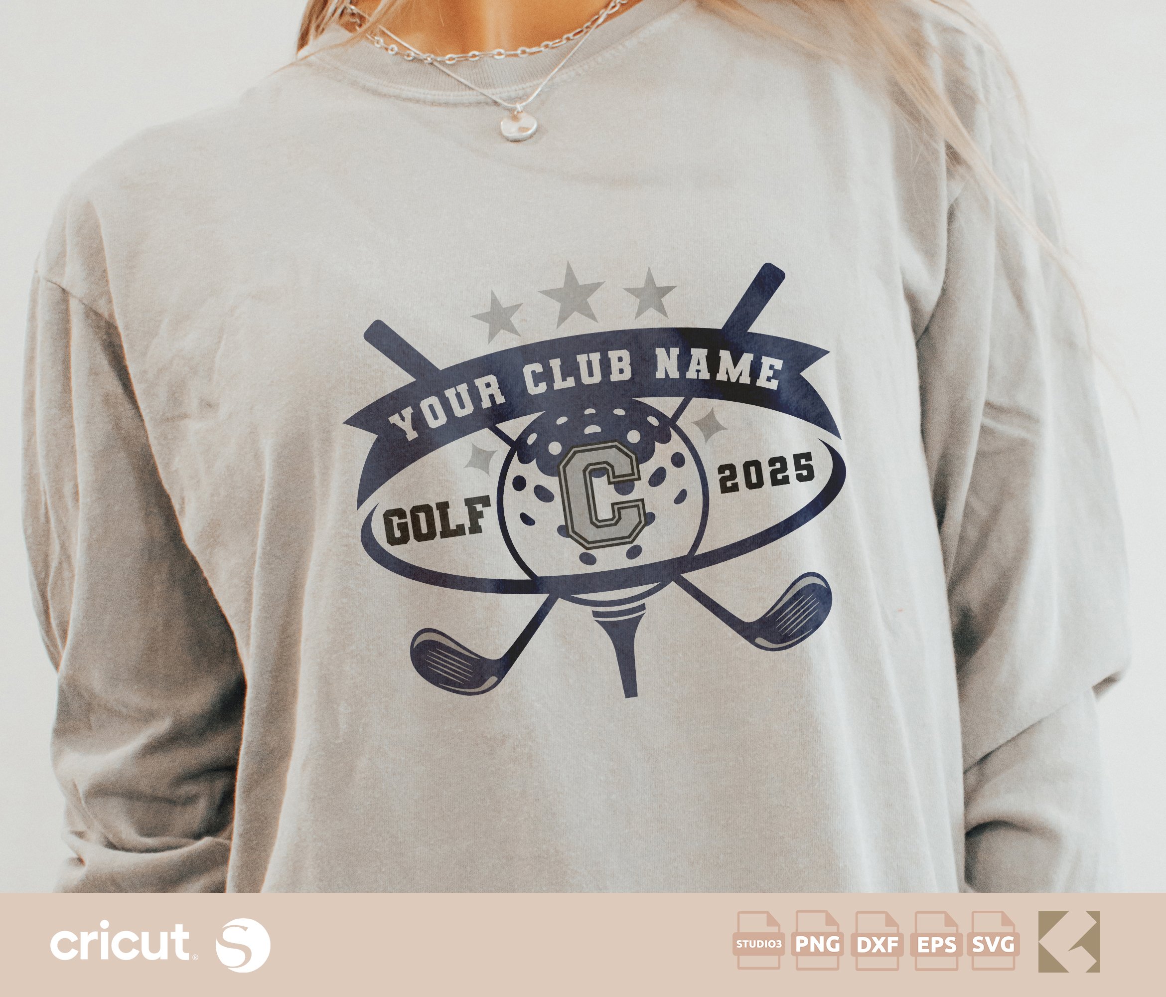 Unique Custom Golf Monogram Logo (SVG & PNG) - Personal Design