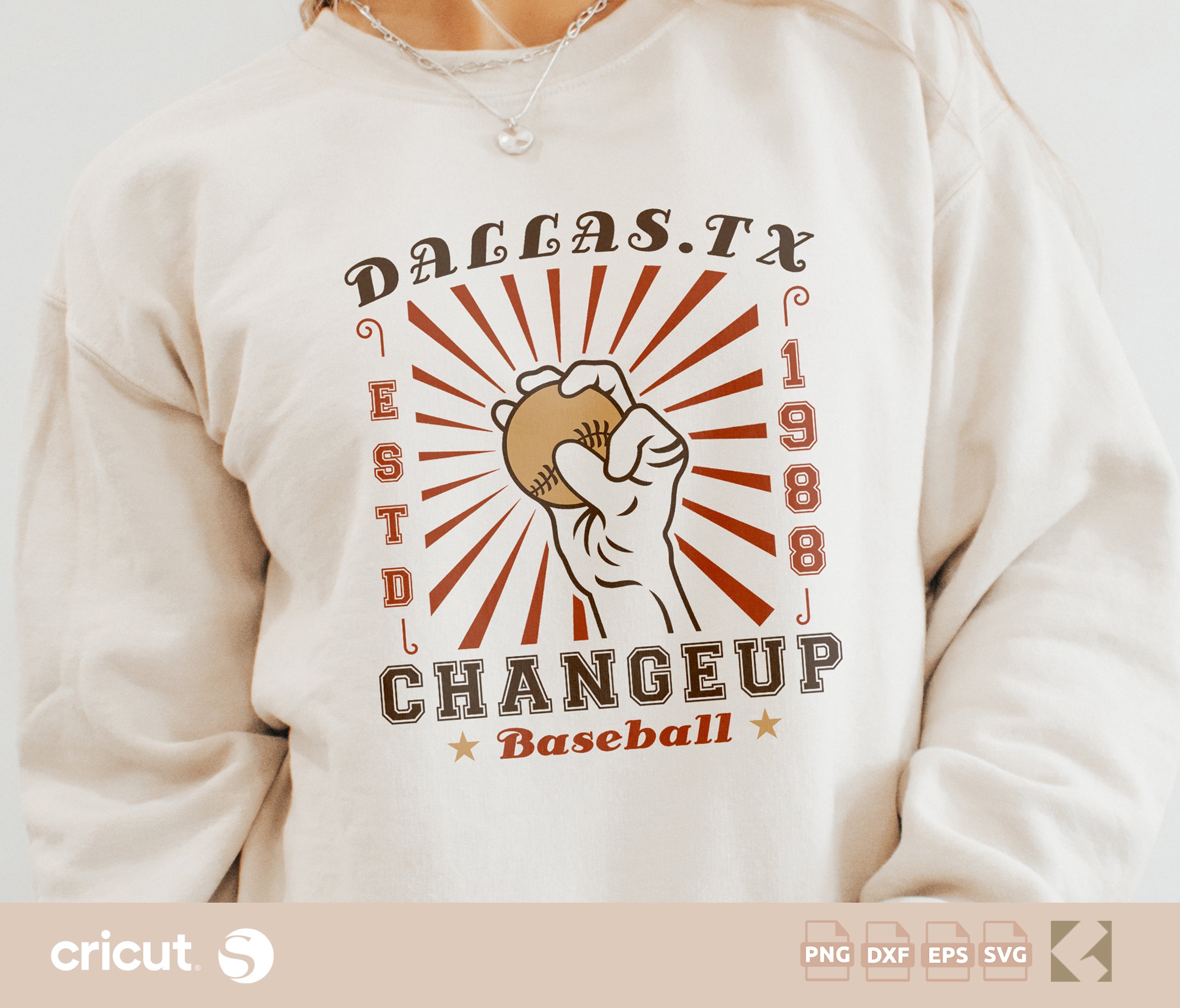 "Changeup" Baseball Pitcher SVG - Vintage Sports Design