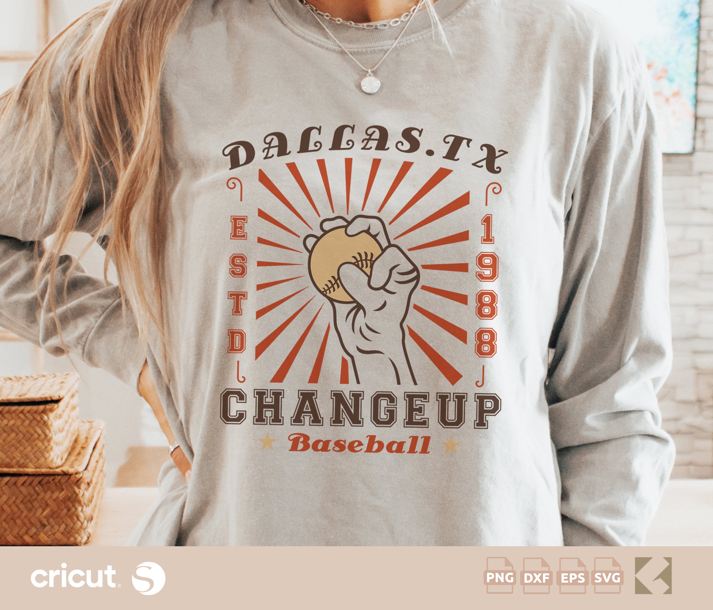 "Changeup" Baseball Pitcher SVG - Vintage Sports Design