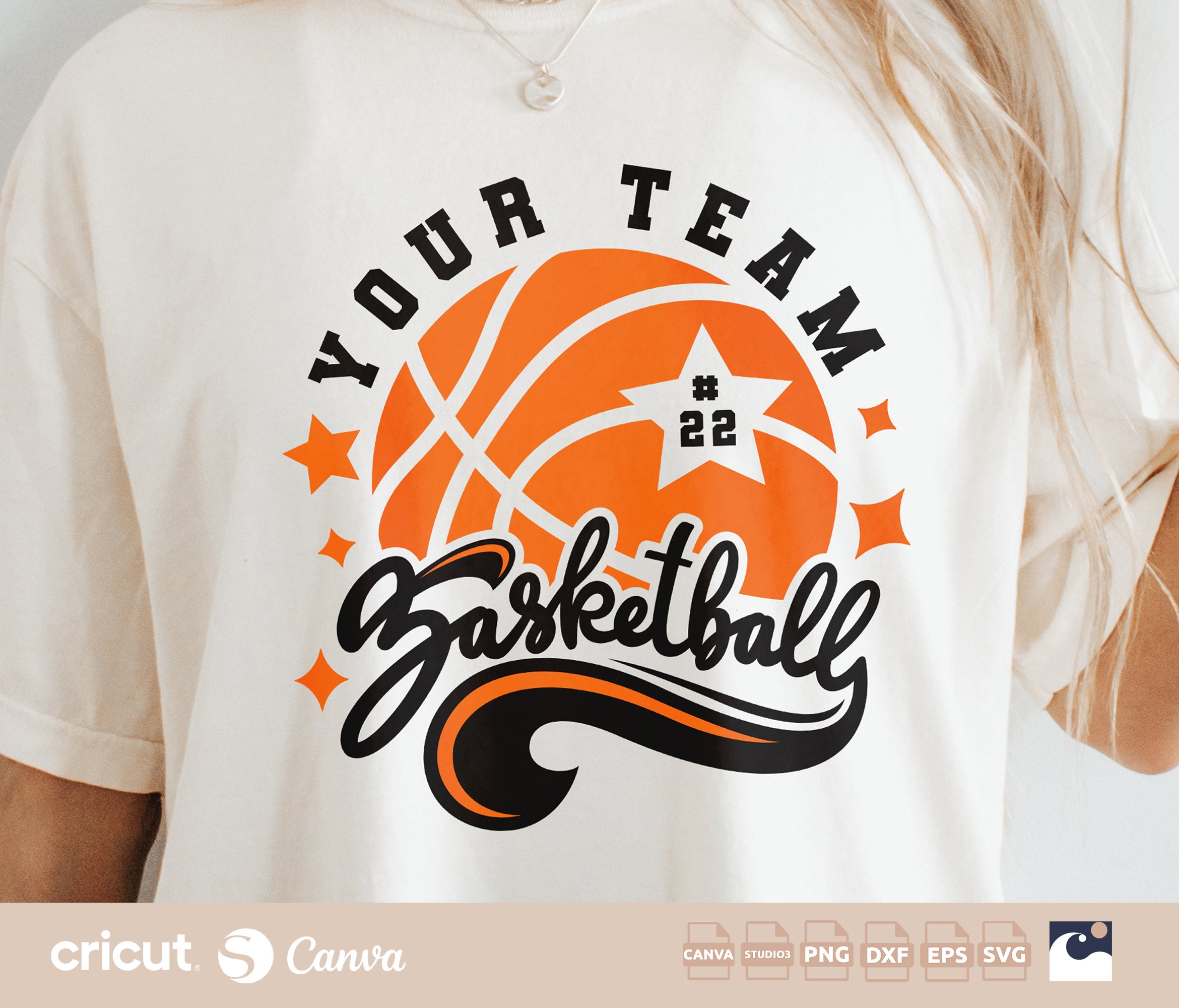 Retro Basketball svg png, Star, Swish Cut File, Basketball Team svg, Cricut, Silhouette, Graphic for Apparel, Decals, Sports Decor
