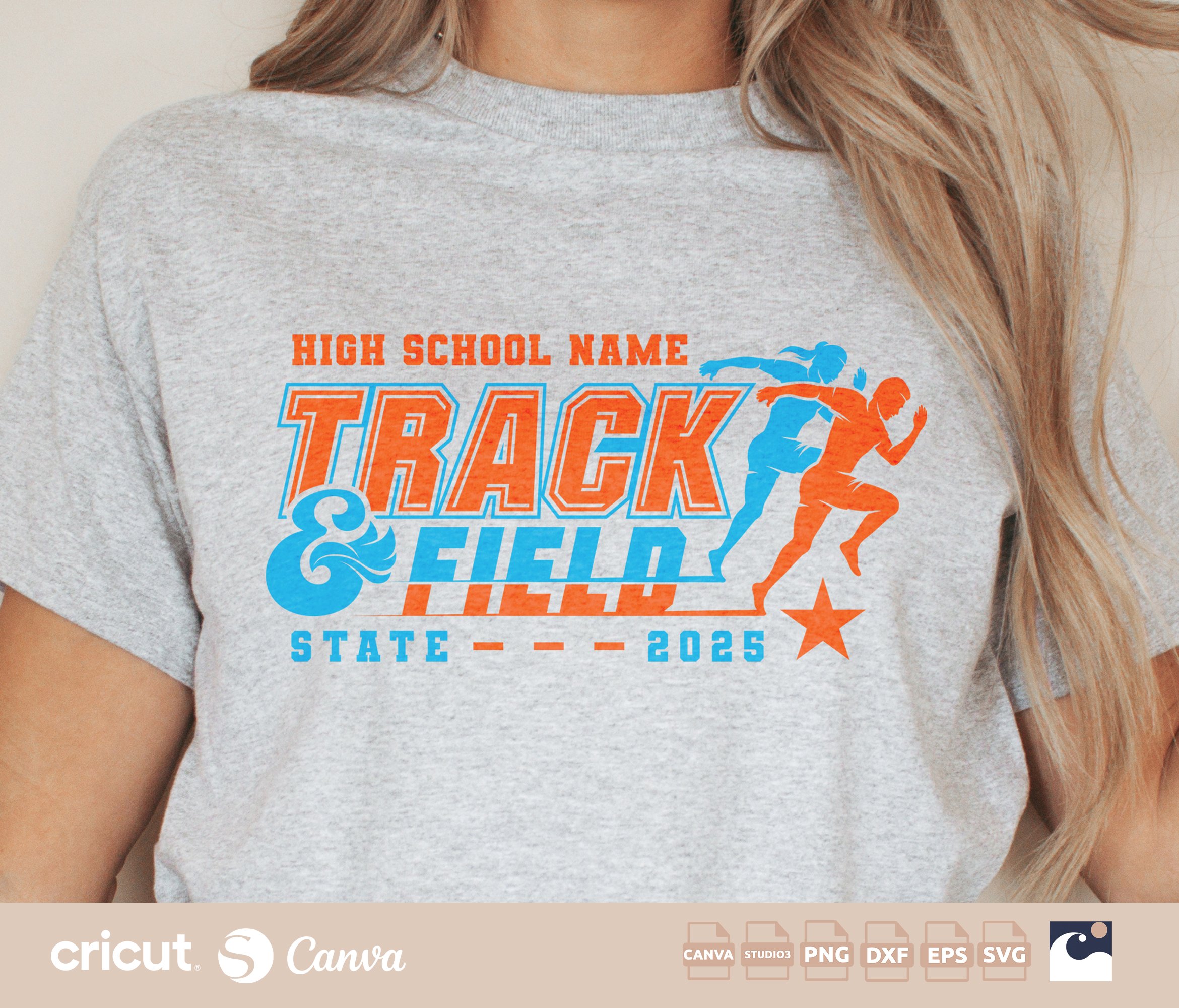 Track And Field Team svg png, Runner Silhouette, Logo, High School, Track Shirt Design