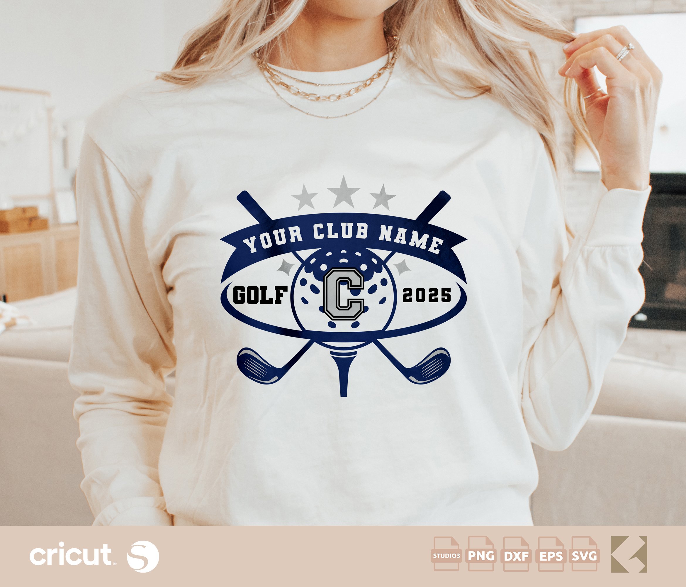 Unique Custom Golf Monogram Logo (SVG & PNG) - Personal Design