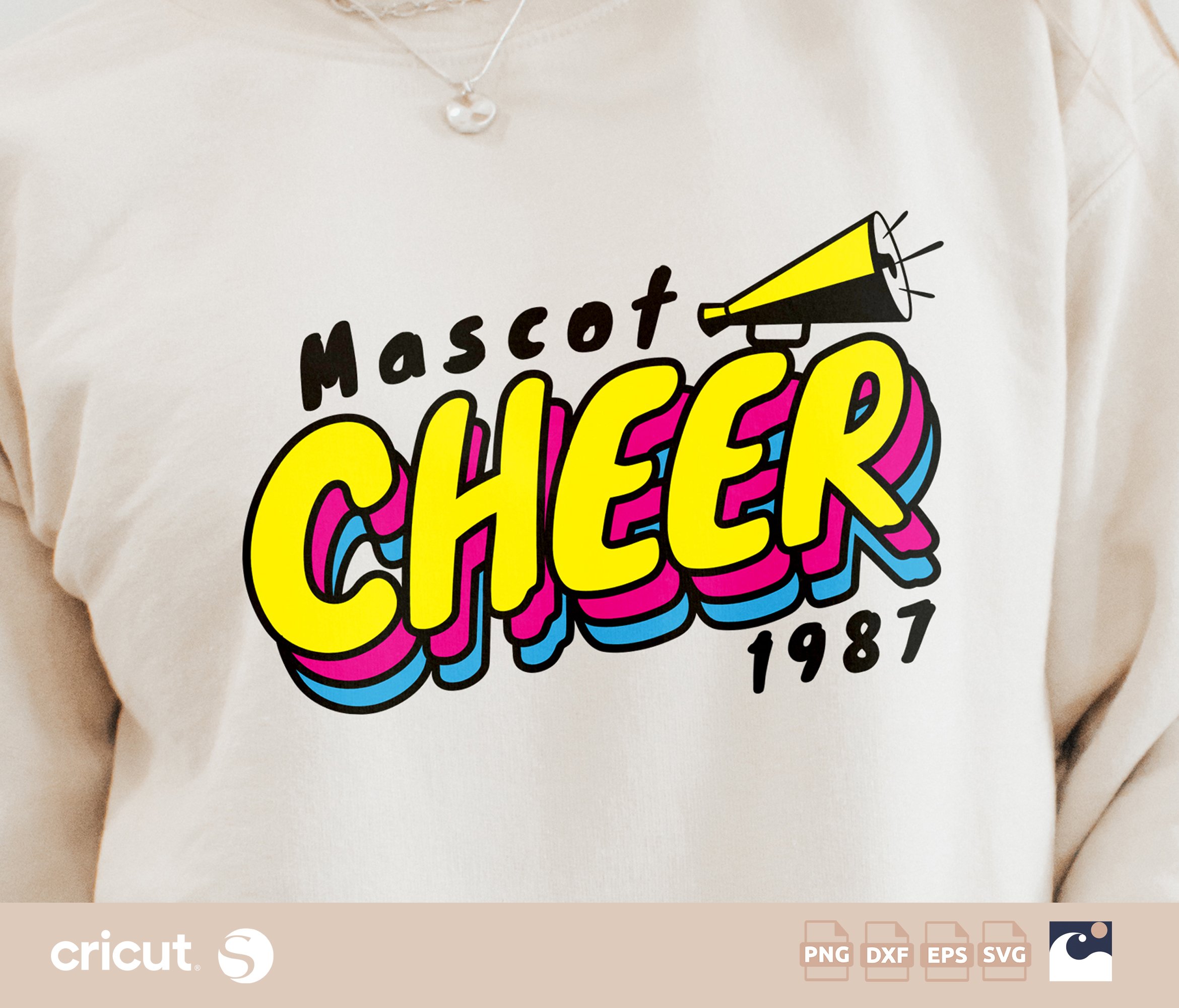 Cheer Svg Png, Cheerleading Svg, Team Shirt Design, Cheer Team Template, Cheer Mom Svg Png, Megaphone Svg
