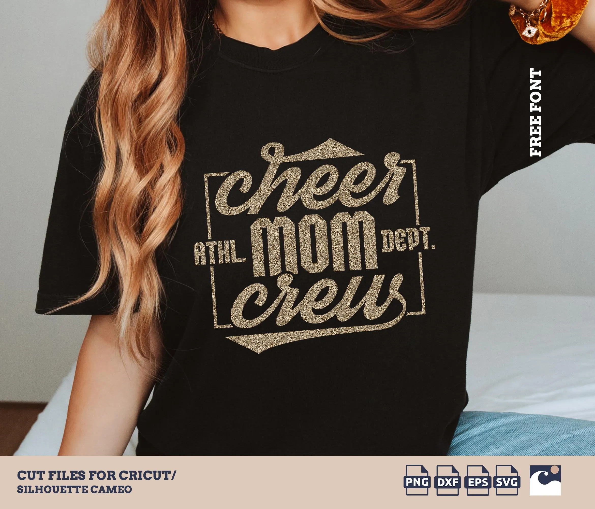 Cheer Mom Crew Svg Png, Sweatshirt Design, Cheerleader Mom, Cheer Shirt svg, Cheerleading, Gift For Mom, Cut File Cricut, Silhouette Studio