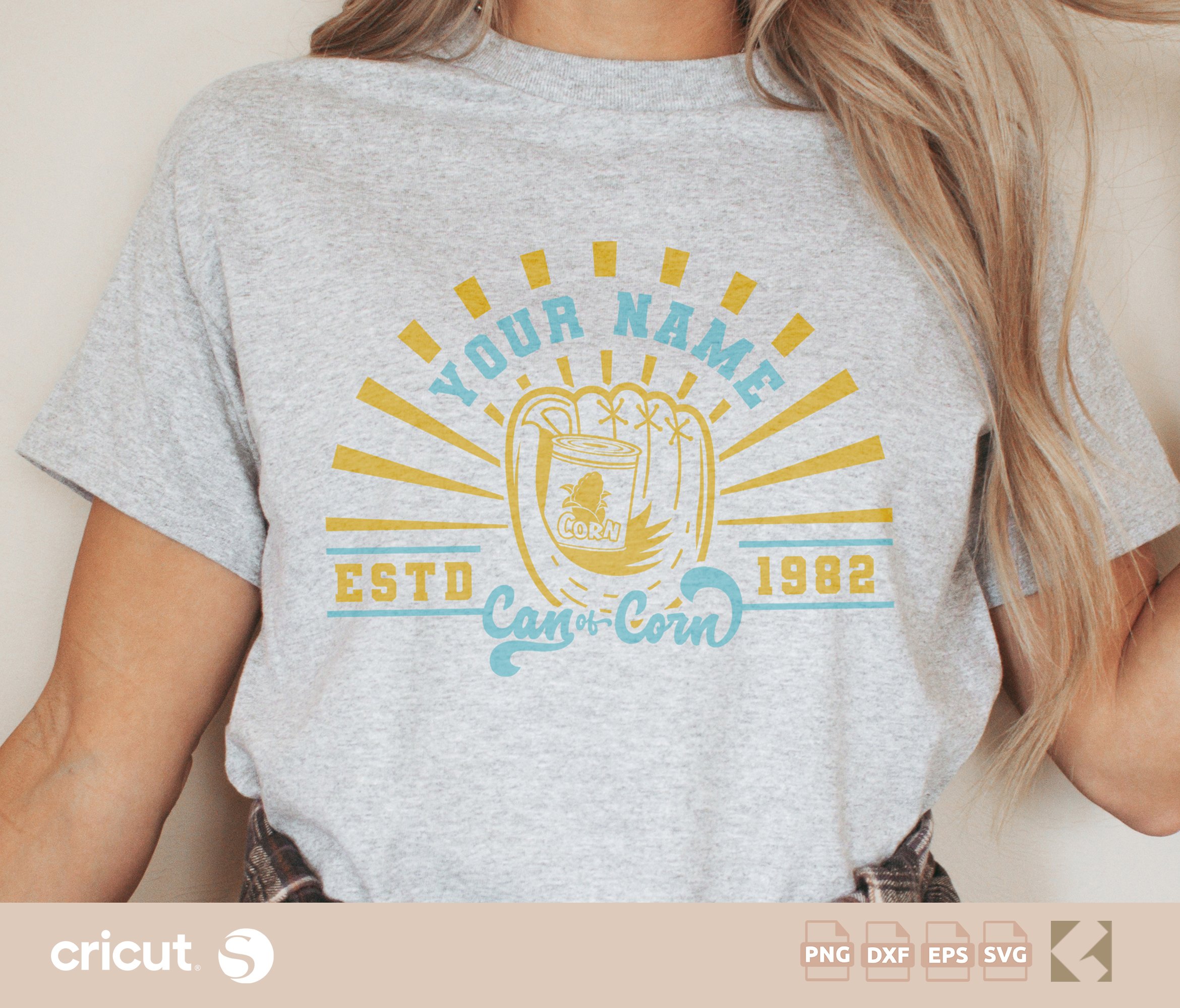 Vintage Baseball Glove & Corn Can SVG - Classic Sports Design