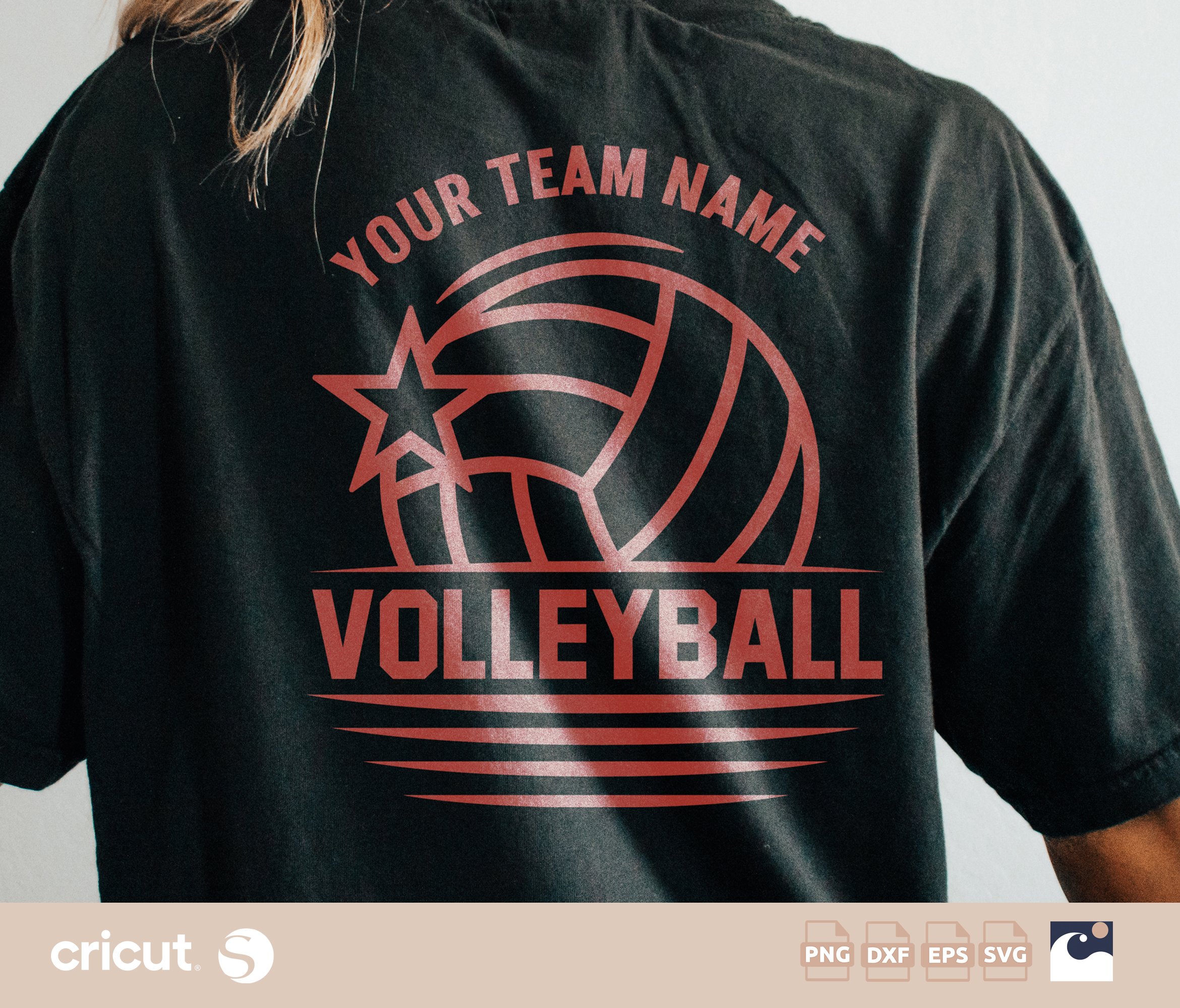 Customizable Volleyball Team svg png, Star, Shirt Design, Volleyball Mom svg, Volleyball Templates, Girl Volleyball