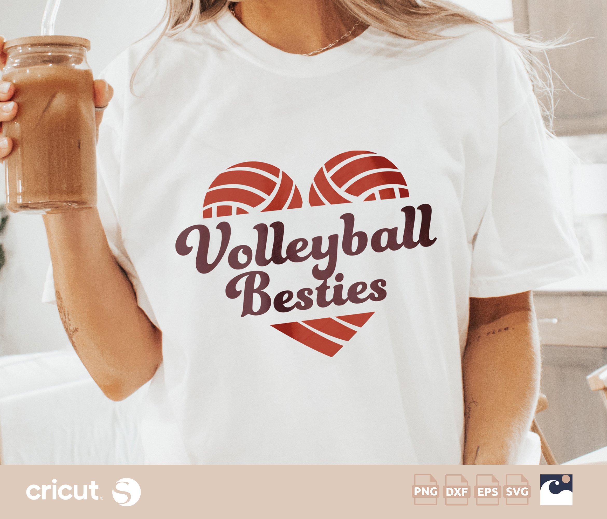 Volleyball Besties svg, Heart, Volleyball Ball svg, Volleyball Quote, Love Volleyball svg