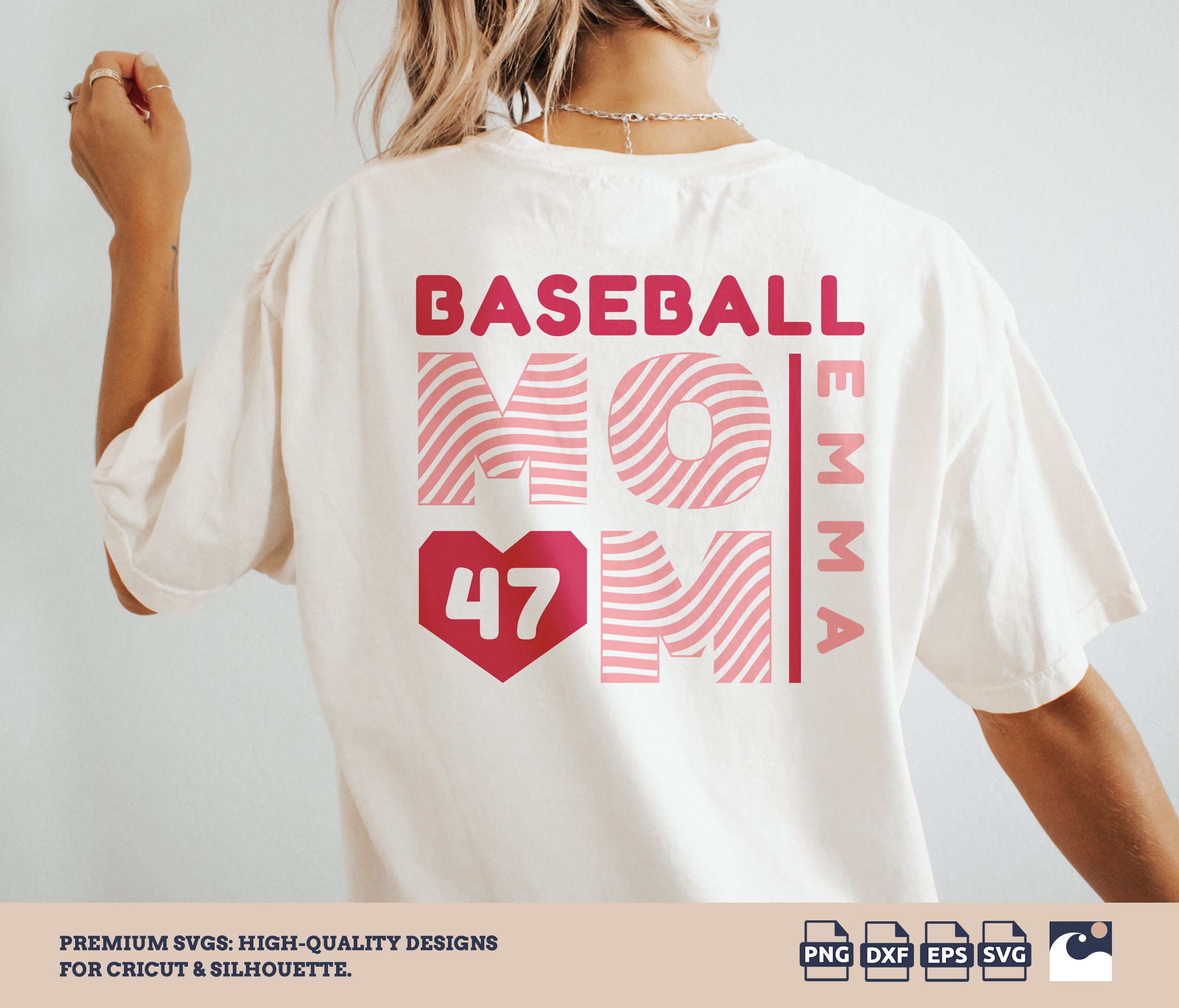 Baseball Mom svg png, Tshirt Design, Baseball Mama png, Custom Name, Baseball svg, Silhouette