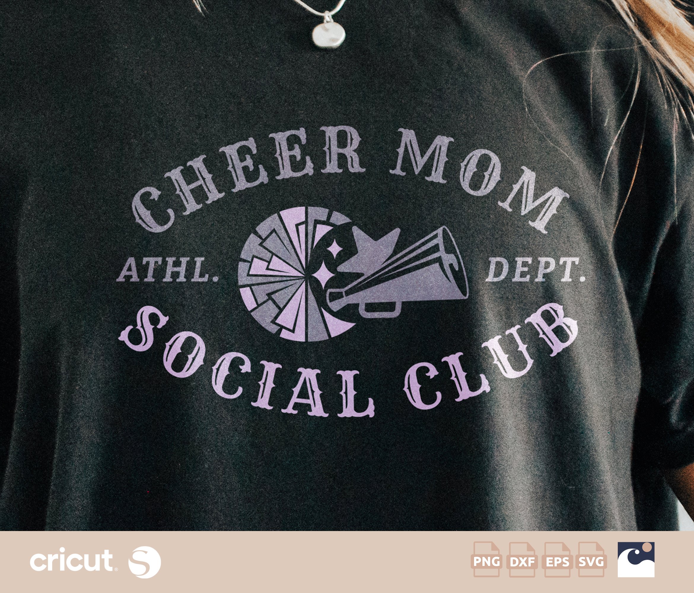 Cheer Mom Social Club svg png, Cheerleading svg, All Star Cheer Svg, Cheerleader svg, Megaphone, Pom Pom, Moms Club Svg