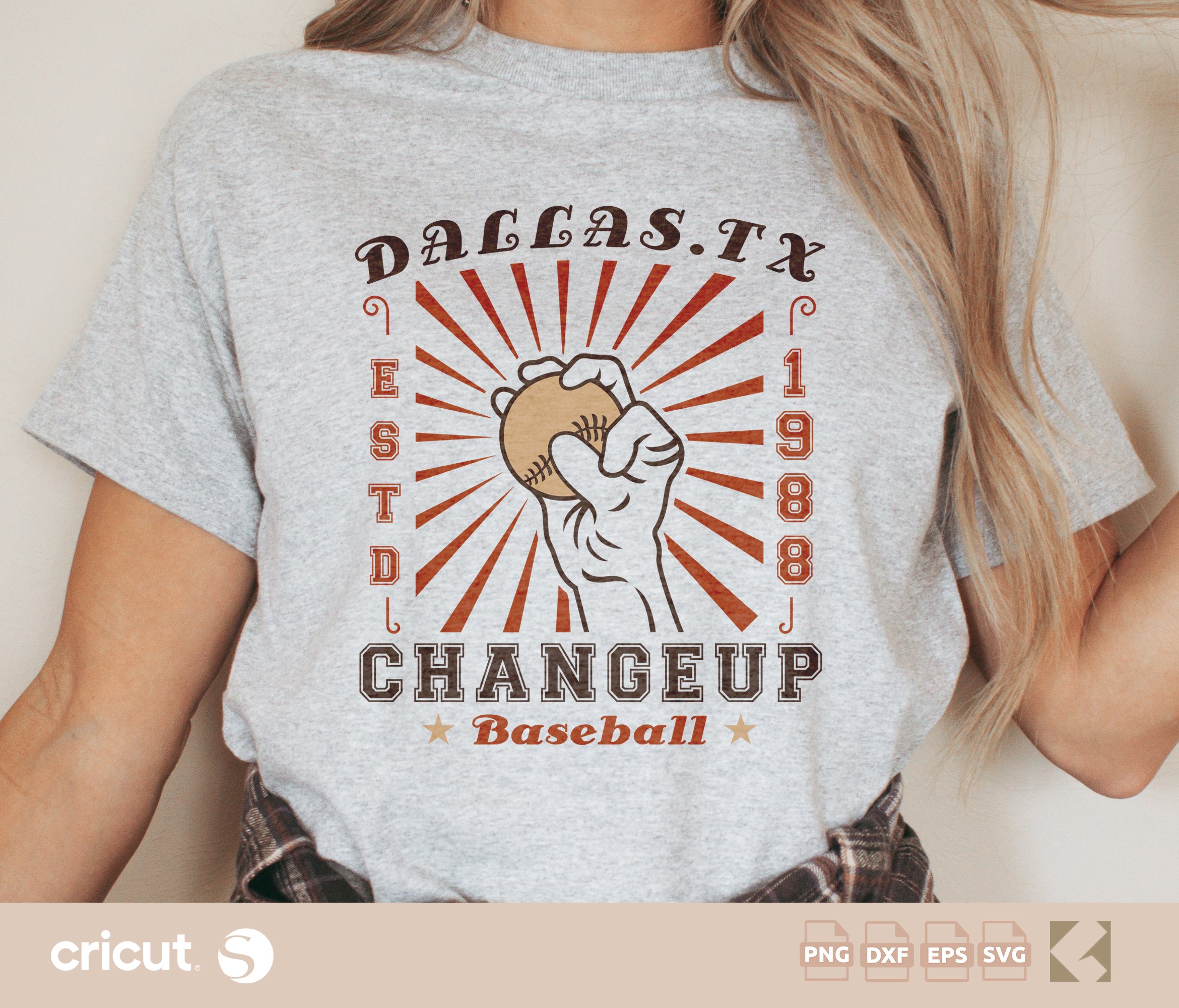 "Changeup" Baseball Pitcher SVG - Vintage Sports Design