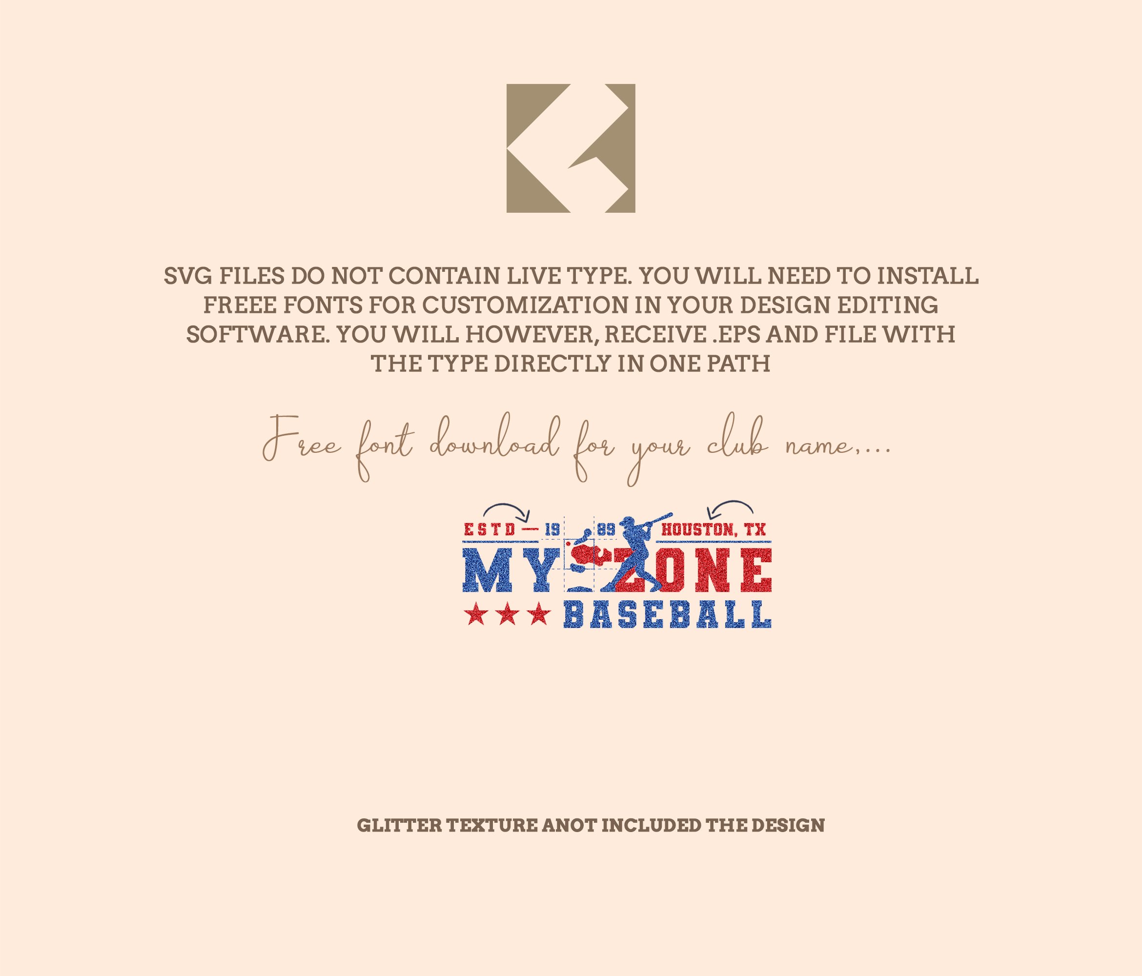 My Zone Baseball SVG Cut File