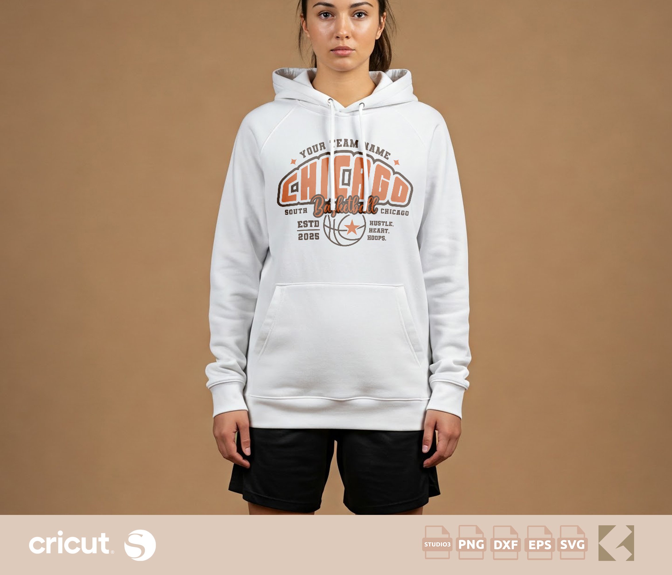Custom Chicago Basketball SVG PNG, Team Shirts, Logo Design, Custom Designs, Team Apparel, Cricut, Silhouette Cut File