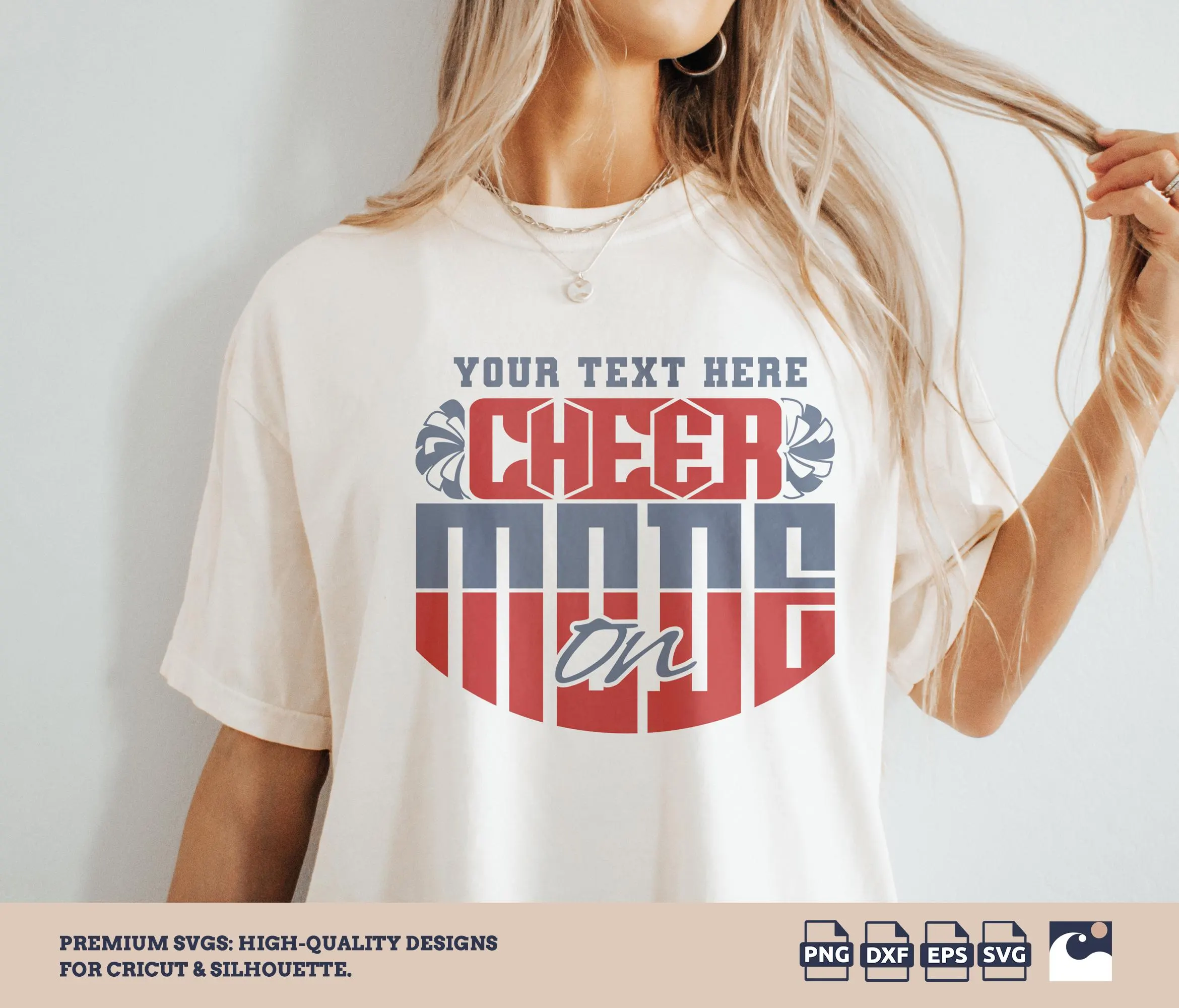 Cheer Mode On svg png, Sayings, Cheerleader svg, Pom Pom, Team Name, Cheer Logo Template, Sports Team svg, Cut File Cricut, Cheerleading png