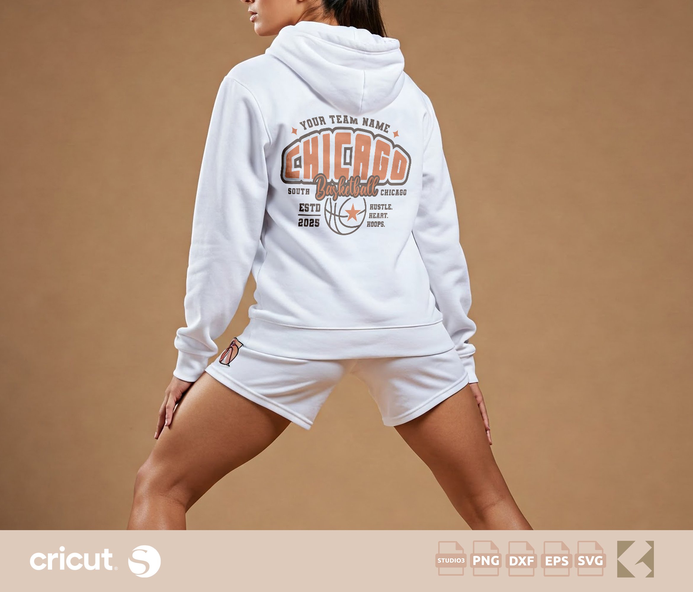 Custom Chicago Basketball SVG PNG, Team Shirts, Logo Design, Custom Designs, Team Apparel, Cricut, Silhouette Cut File
