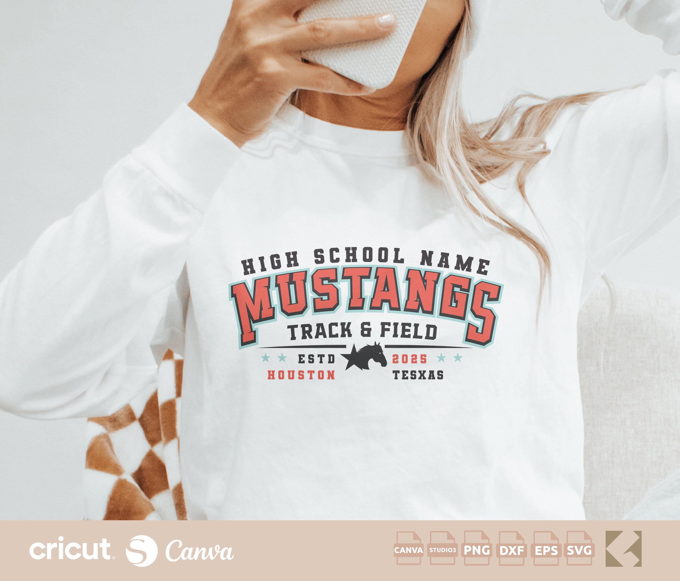 Mustangs Track And File svg png, Varsity Team Design, Shirt, Track Mom svg, Coach, Track Team Gear