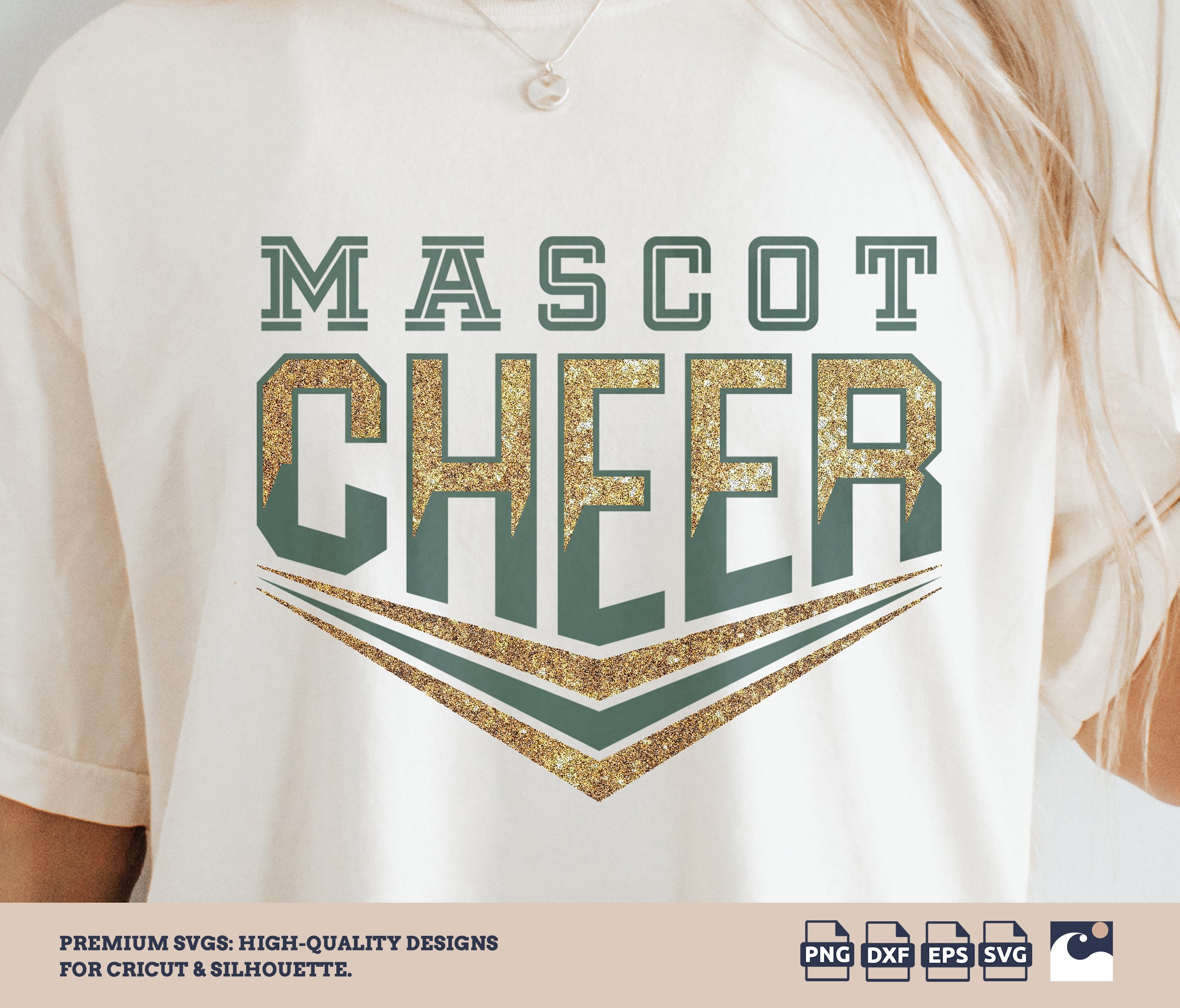 Varsity Cheer SVG PNG - Cheerleading Team Logo, Team Spirit Shirt Design - Cut File for Cricut, Silhouette