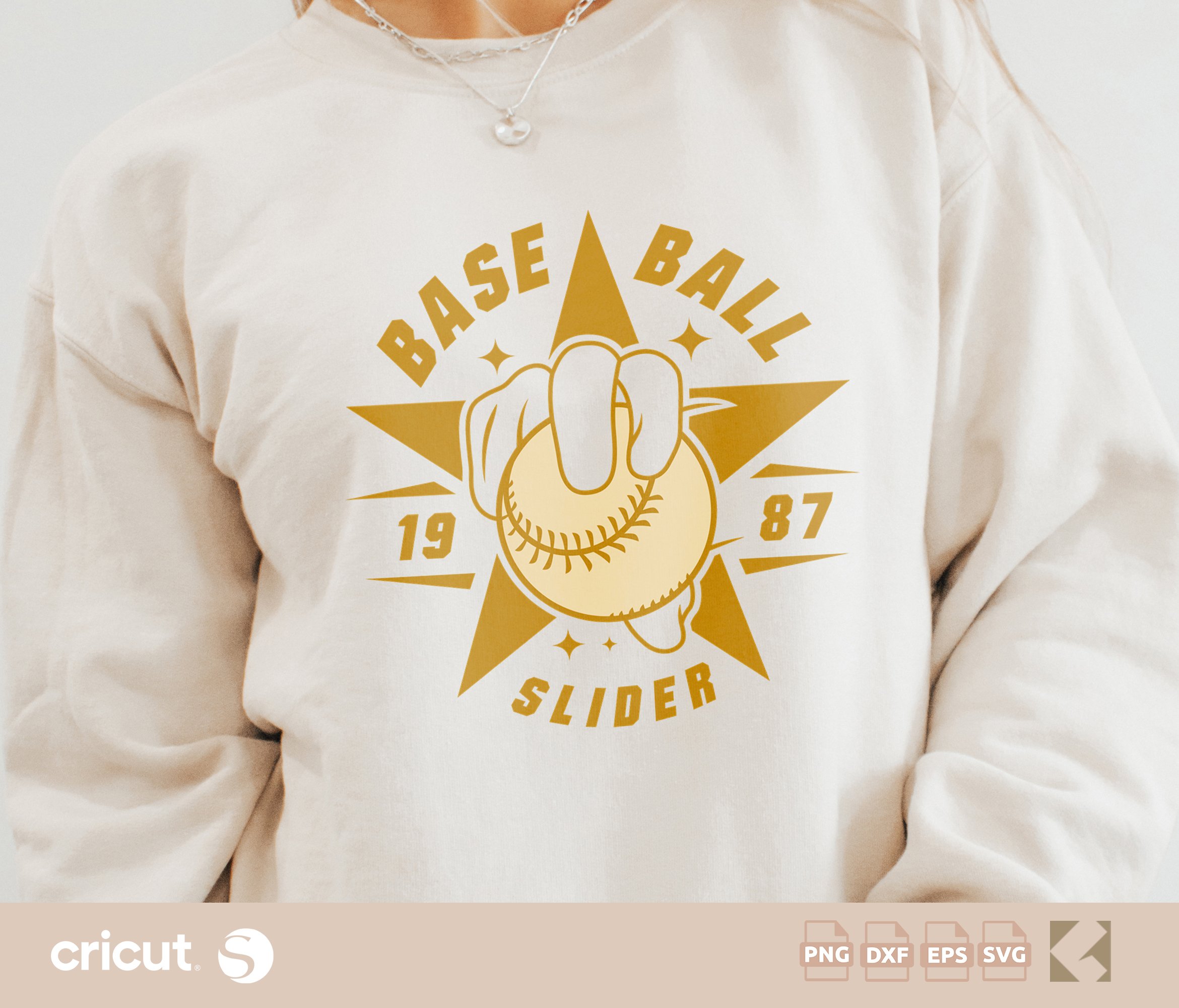 "Slider" Baseball Pitch SVG - Dynamic Star Sports Design