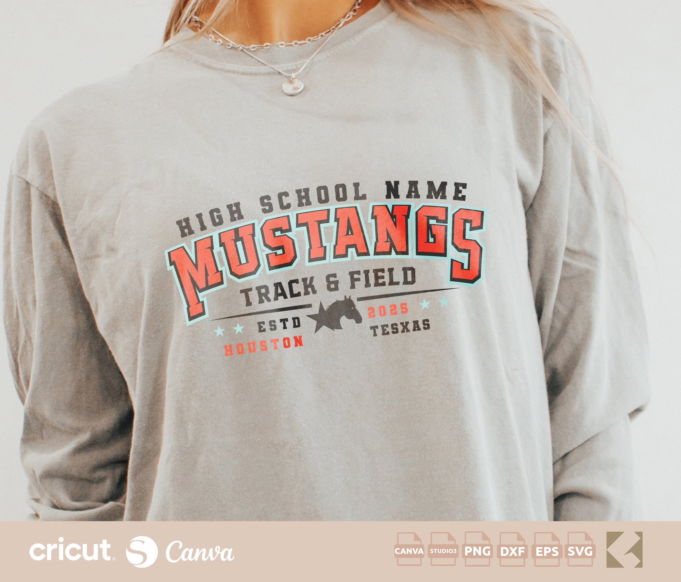 Mustangs Track And File svg png, Varsity Team Design, Shirt, Track Mom svg, Coach, Track Team Gear