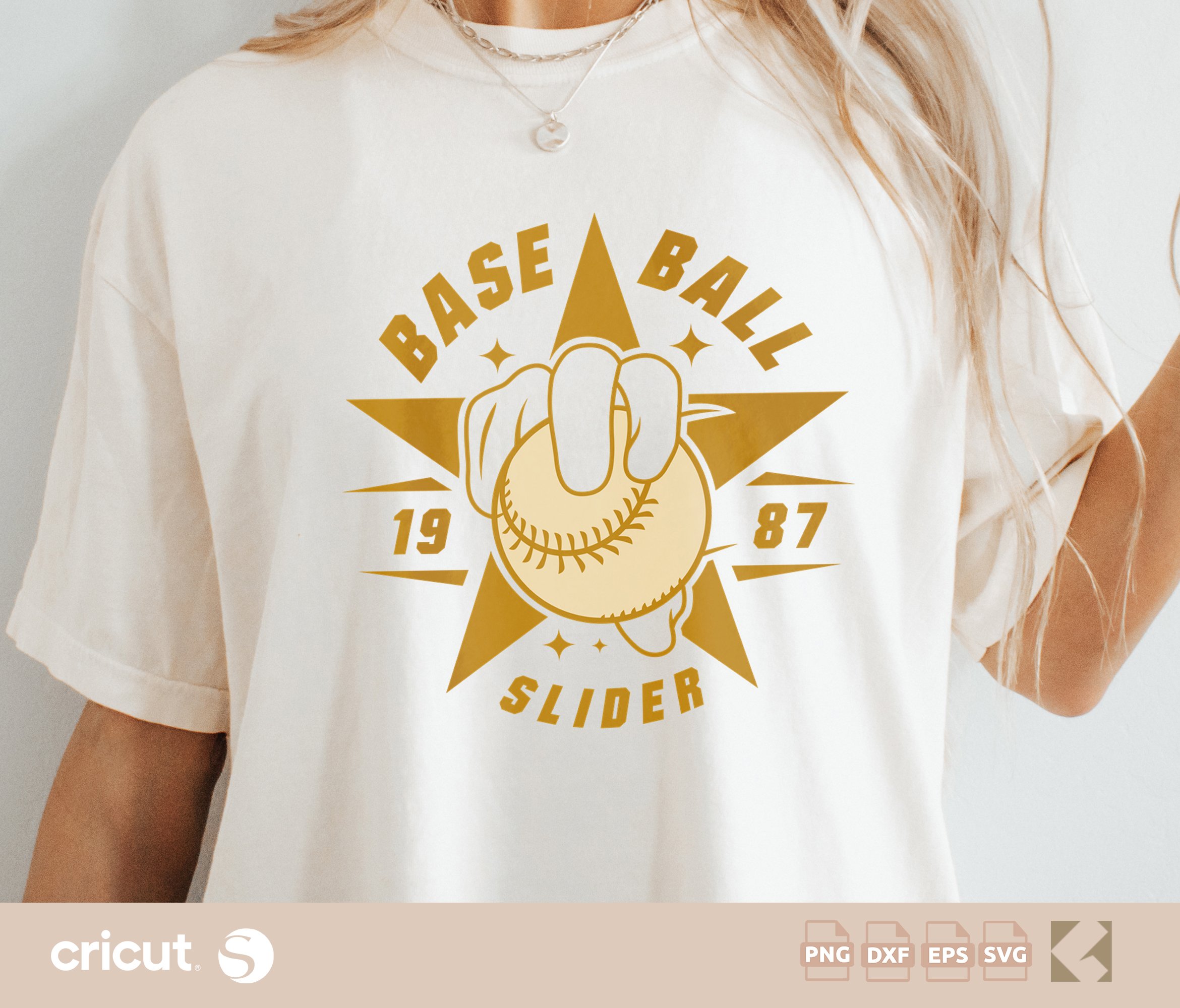 "Slider" Baseball Pitch SVG - Dynamic Star Sports Design