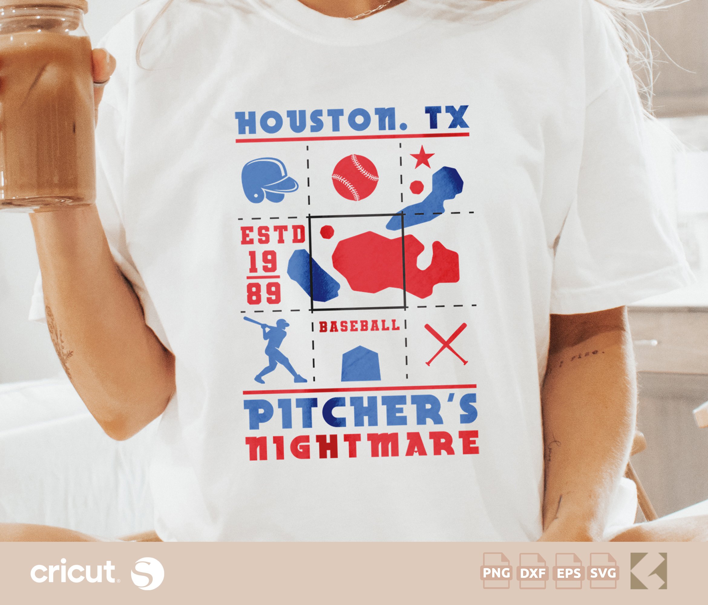 "Pitcher's Nightmare" Baseball SVG - Aggressive Batting Design