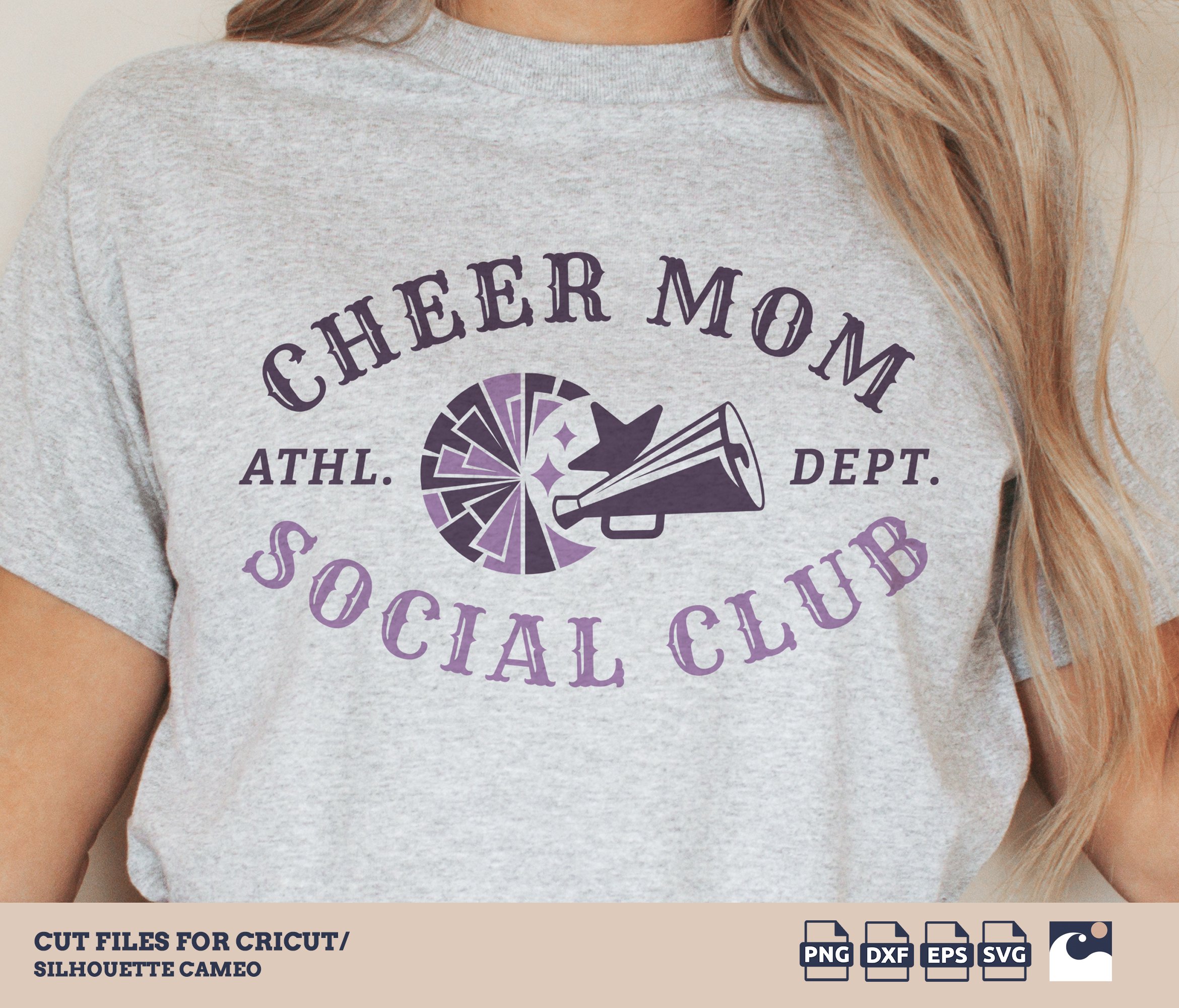 Cheer Mom Social Club svg png, Cheerleading svg, All Star Cheer Svg, Cheerleader svg, Megaphone, Pom Pom, Moms Club Svg