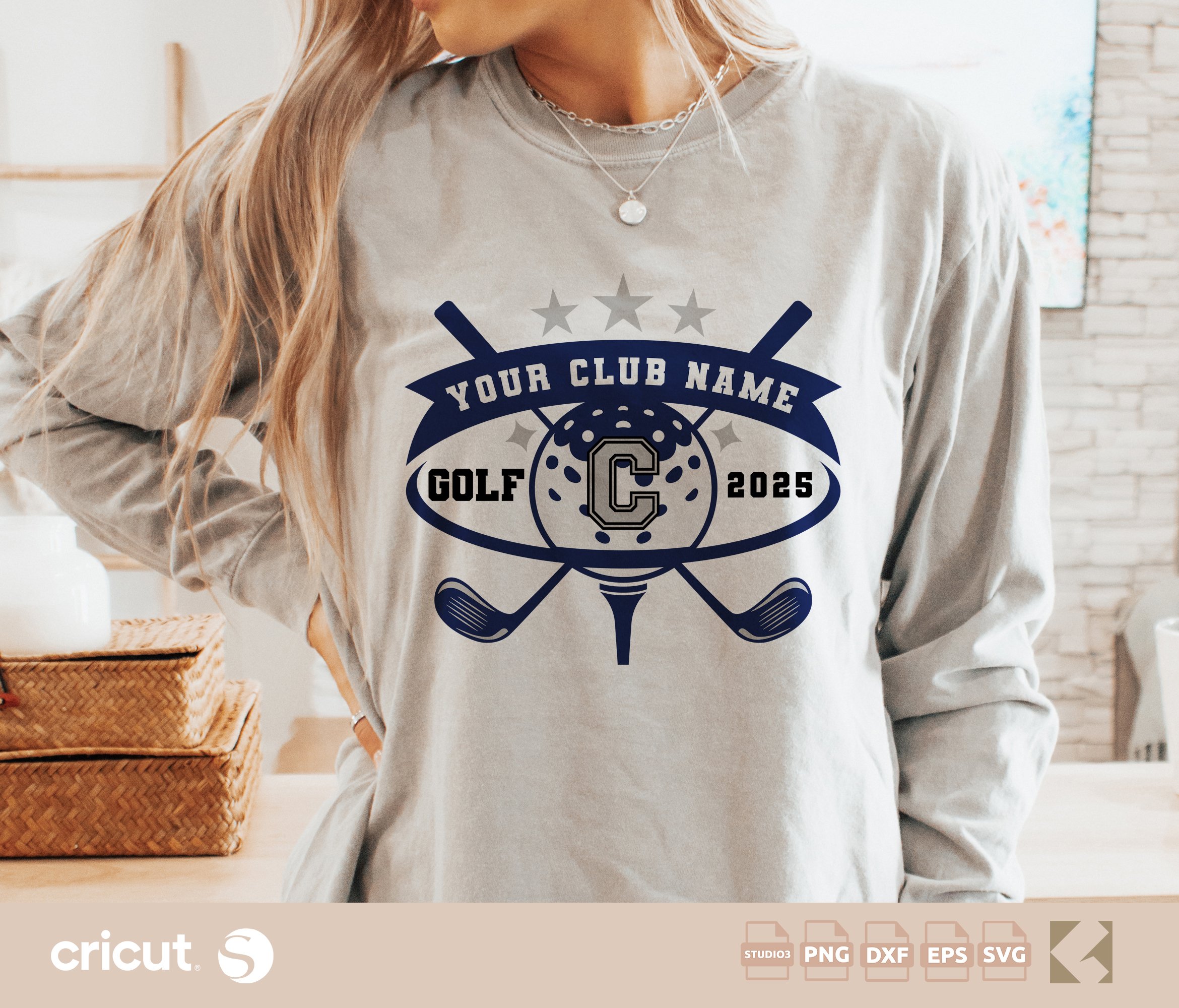 Unique Custom Golf Monogram Logo (SVG & PNG) - Personal Design