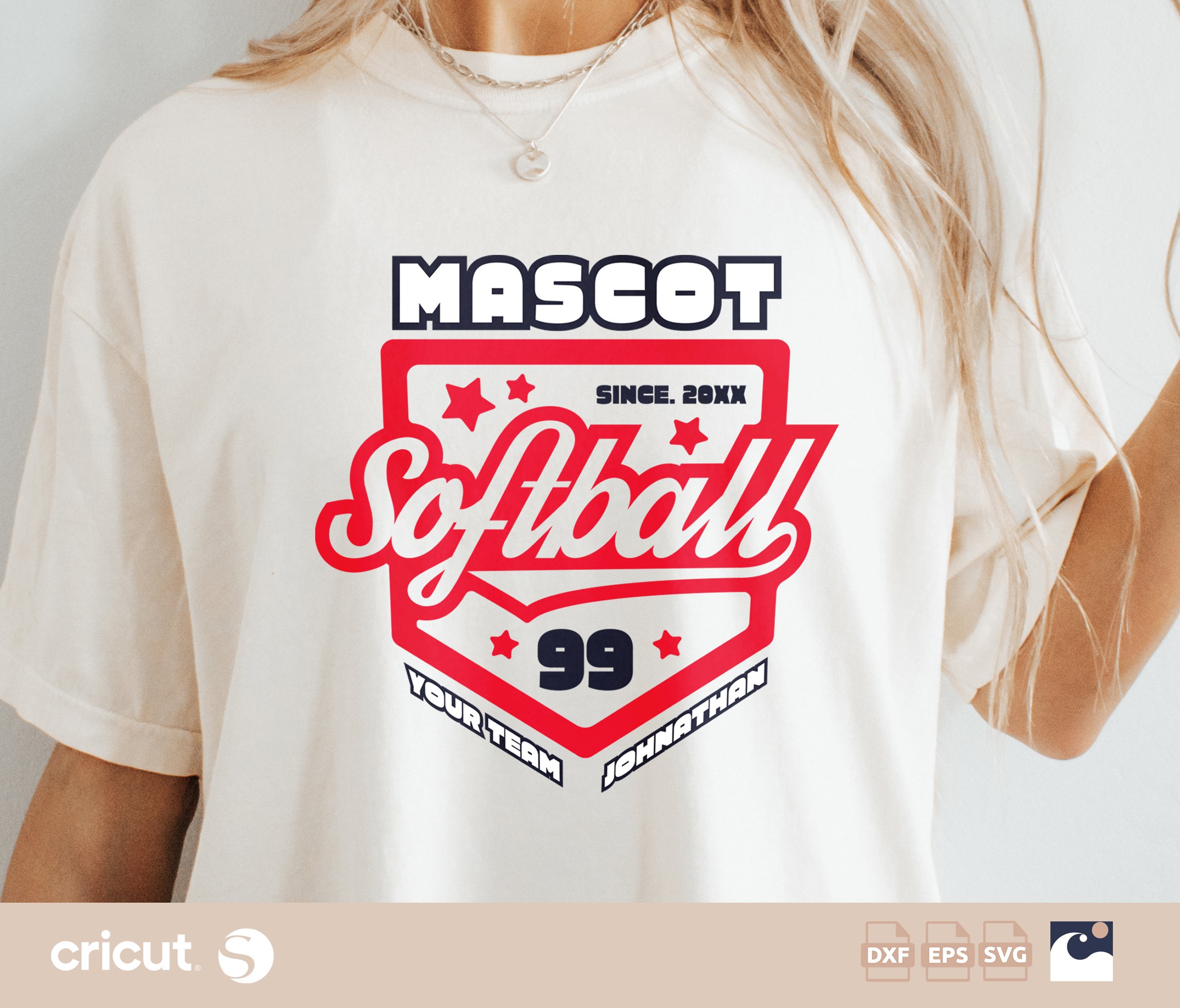 Softball Team SVG PNG - Shirt, Gifts, Logo, Mom Dad Personalized Design, Cricut, Silhouette, Loklik