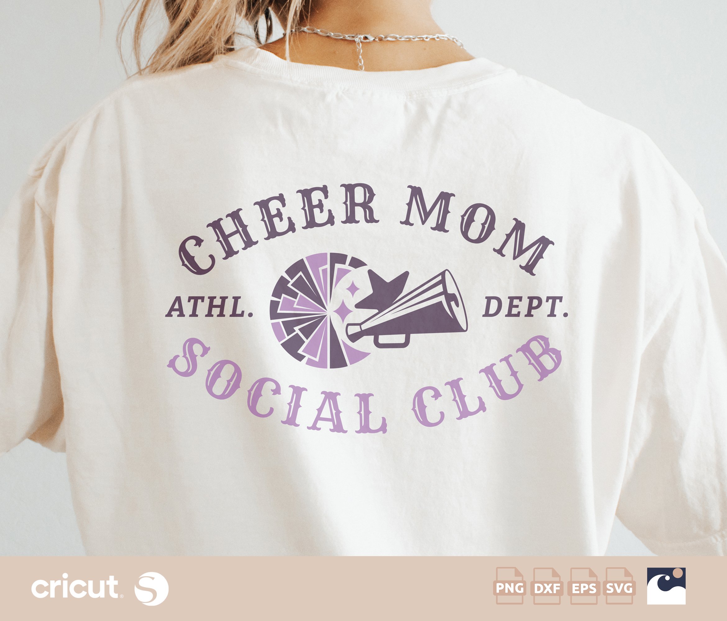 Cheer Mom Social Club svg png, Cheerleading svg, All Star Cheer Svg, Cheerleader svg, Megaphone, Pom Pom, Moms Club Svg