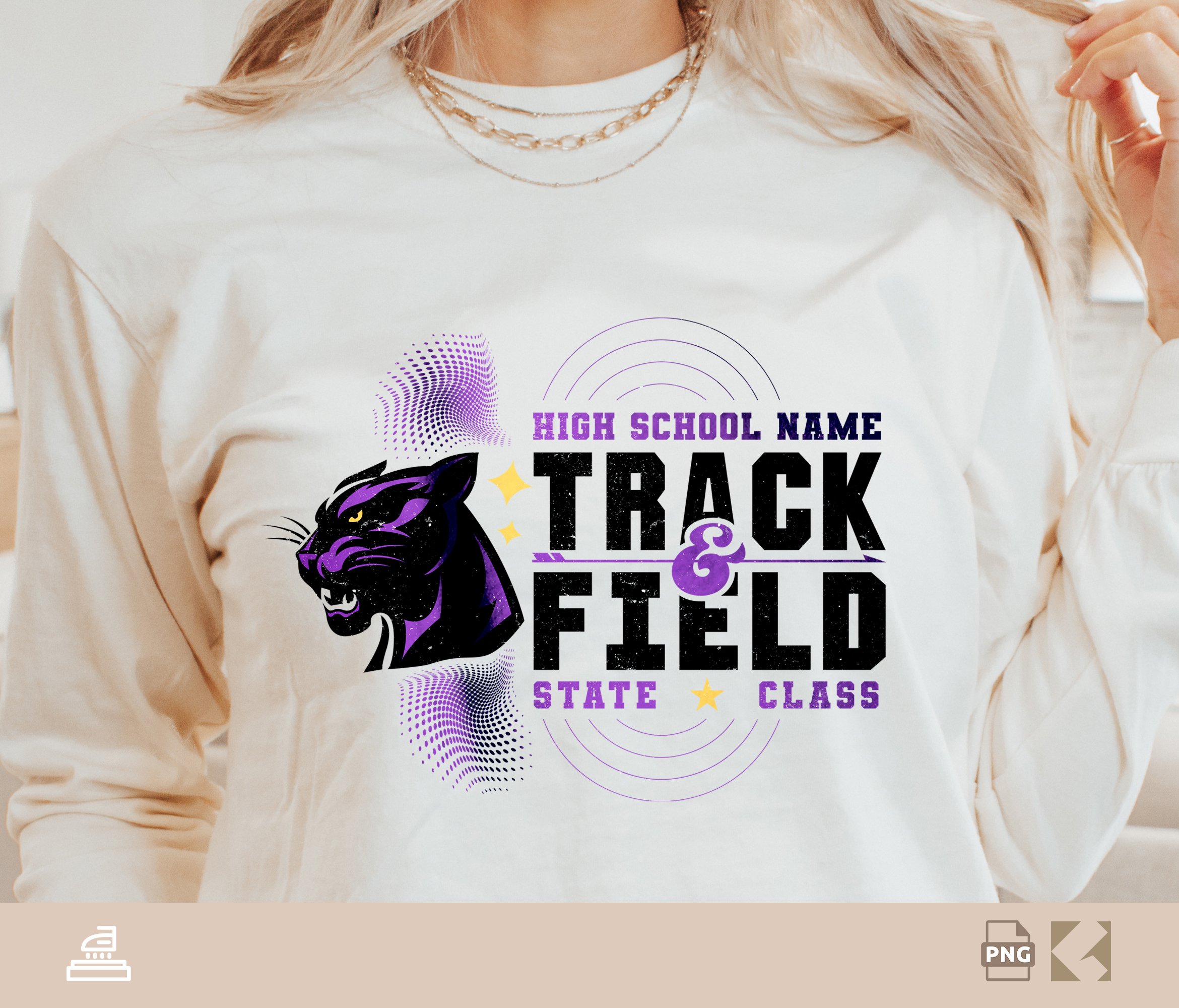 Custom Panthers Track And File Logo PNG, Panther Mascot, Custom School, State, Track Shirts, Sublimation, Panther Track png