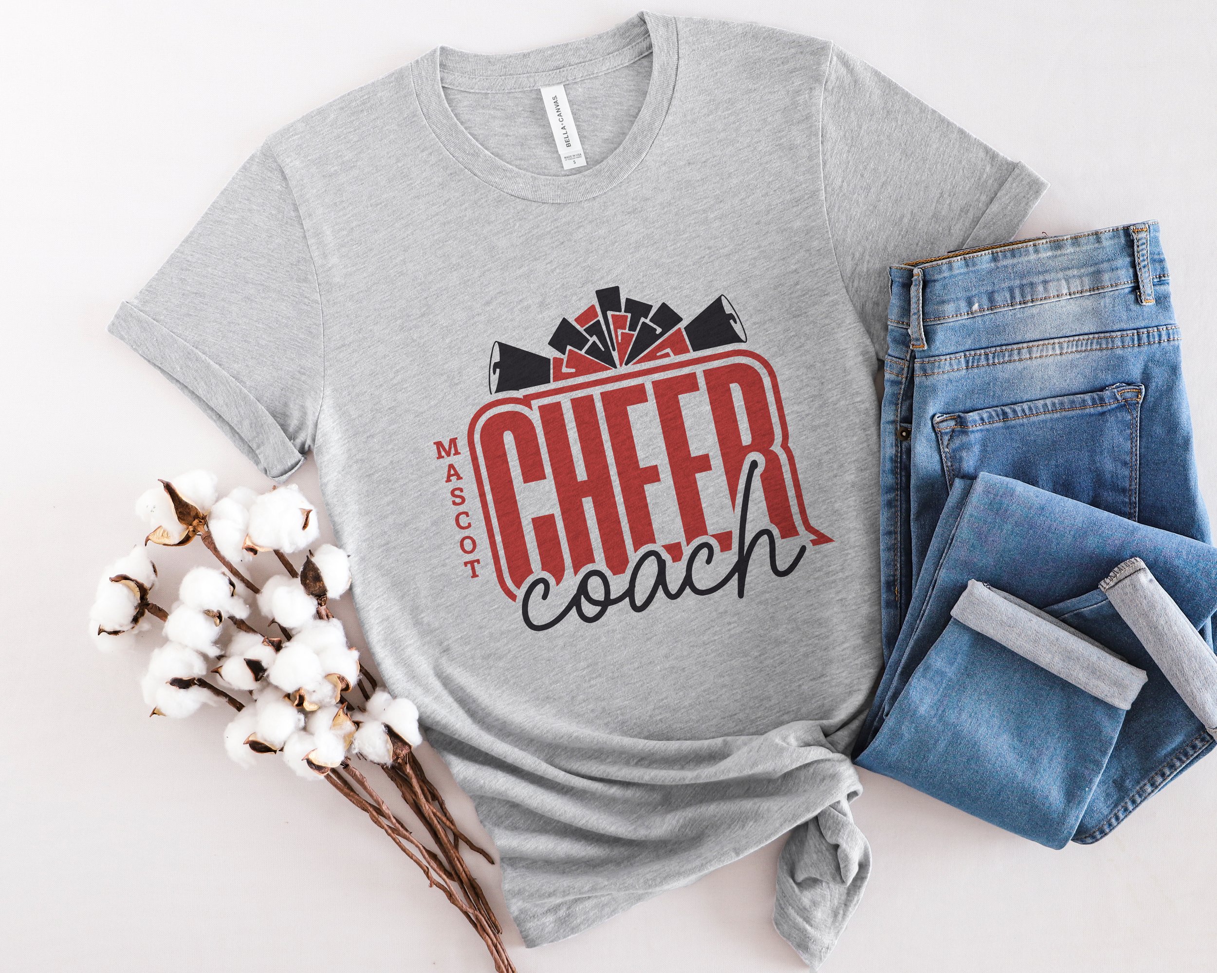 Cheer Coach svg png, Cheerleader, Shirt, Pom Pom, Megaphone, Cheerleading Svg, Cheer With Name, Cheer Team Coach, Cricut, Silhouetet Studio