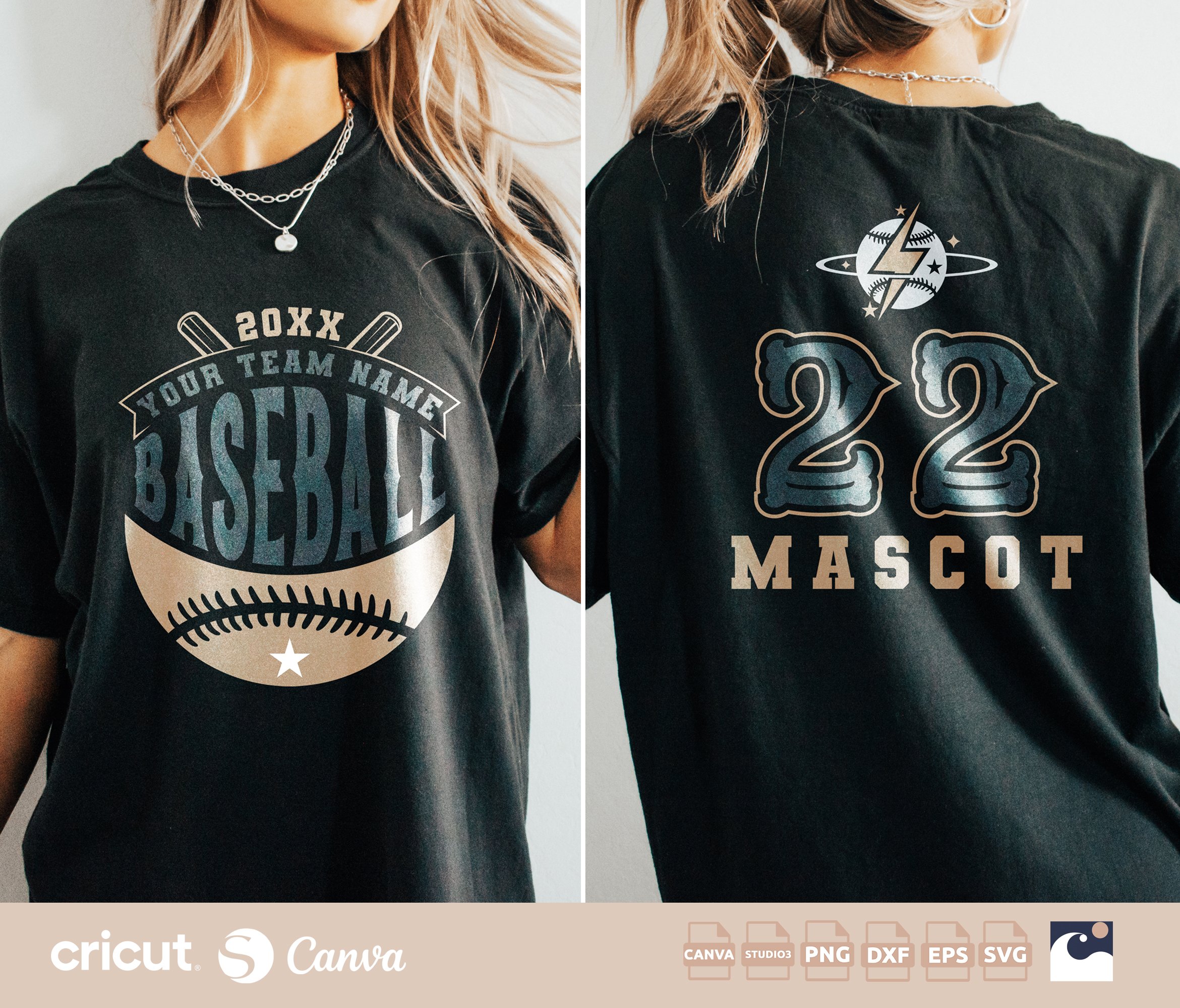 Baseball Team Name svg png, Logo svg, Custom Baseball Team Gear, Mom, Dad, Sports svg, Silhouette, Canva Template, Team Apparel