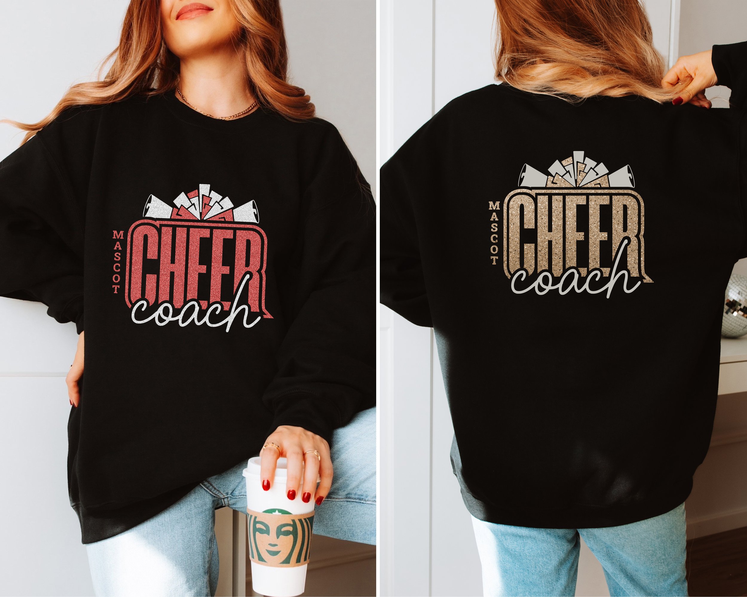 Cheer Coach svg png, Cheerleader, Shirt, Pom Pom, Megaphone, Cheerleading Svg, Cheer With Name, Cheer Team Coach, Cricut, Silhouetet Studio