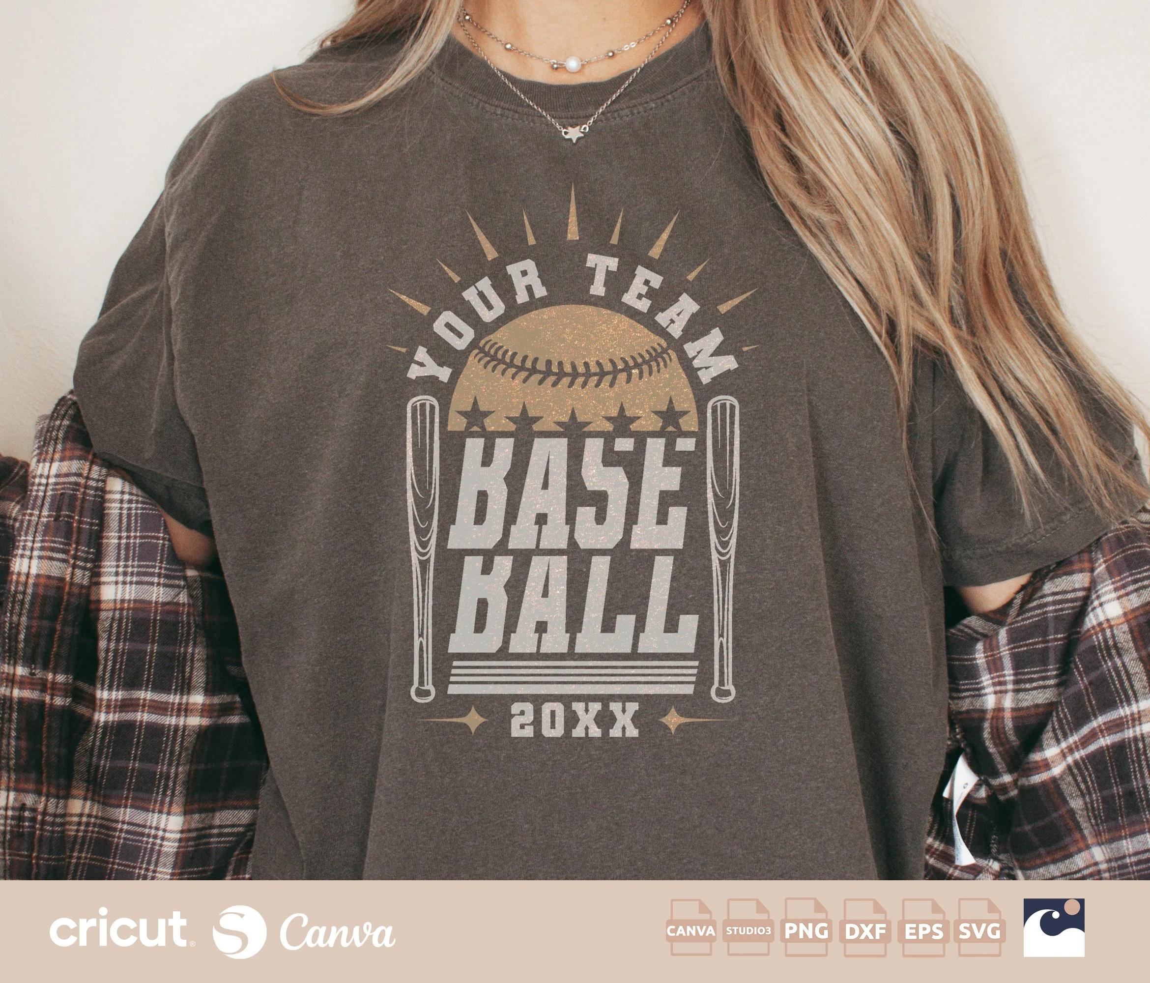 Baseball SVG PNG - Custom Baseball Team Shirt Design - Personalized Sport Graphic - Cut File