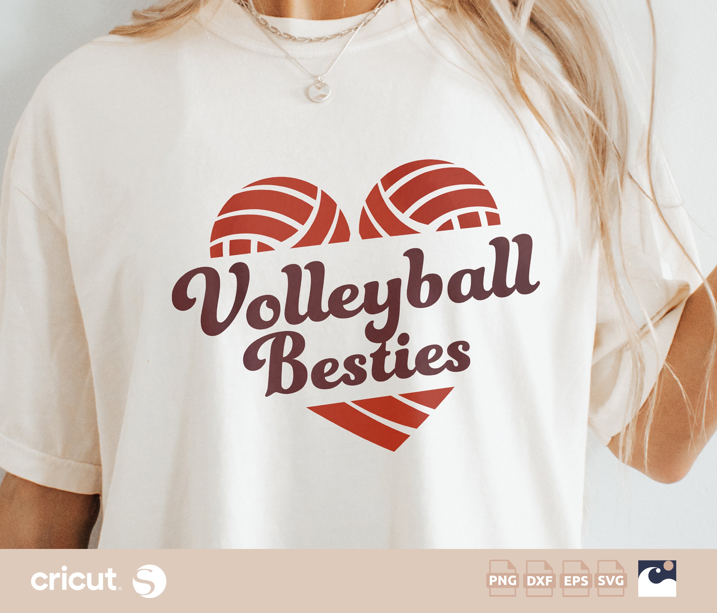Volleyball Besties svg, Heart, Volleyball Ball svg, Volleyball Quote, Love Volleyball svg
